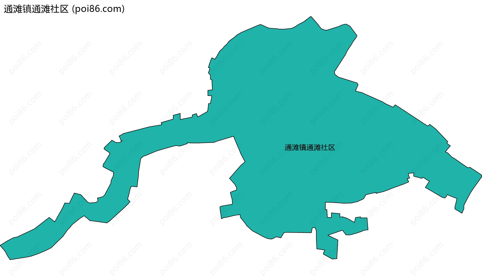 通滩镇通滩社区边界地图