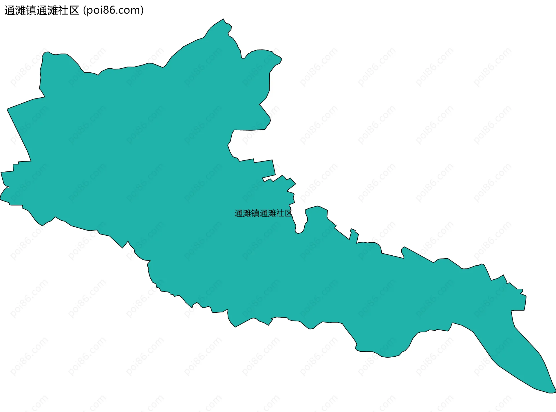 通滩镇通滩社区边界地图