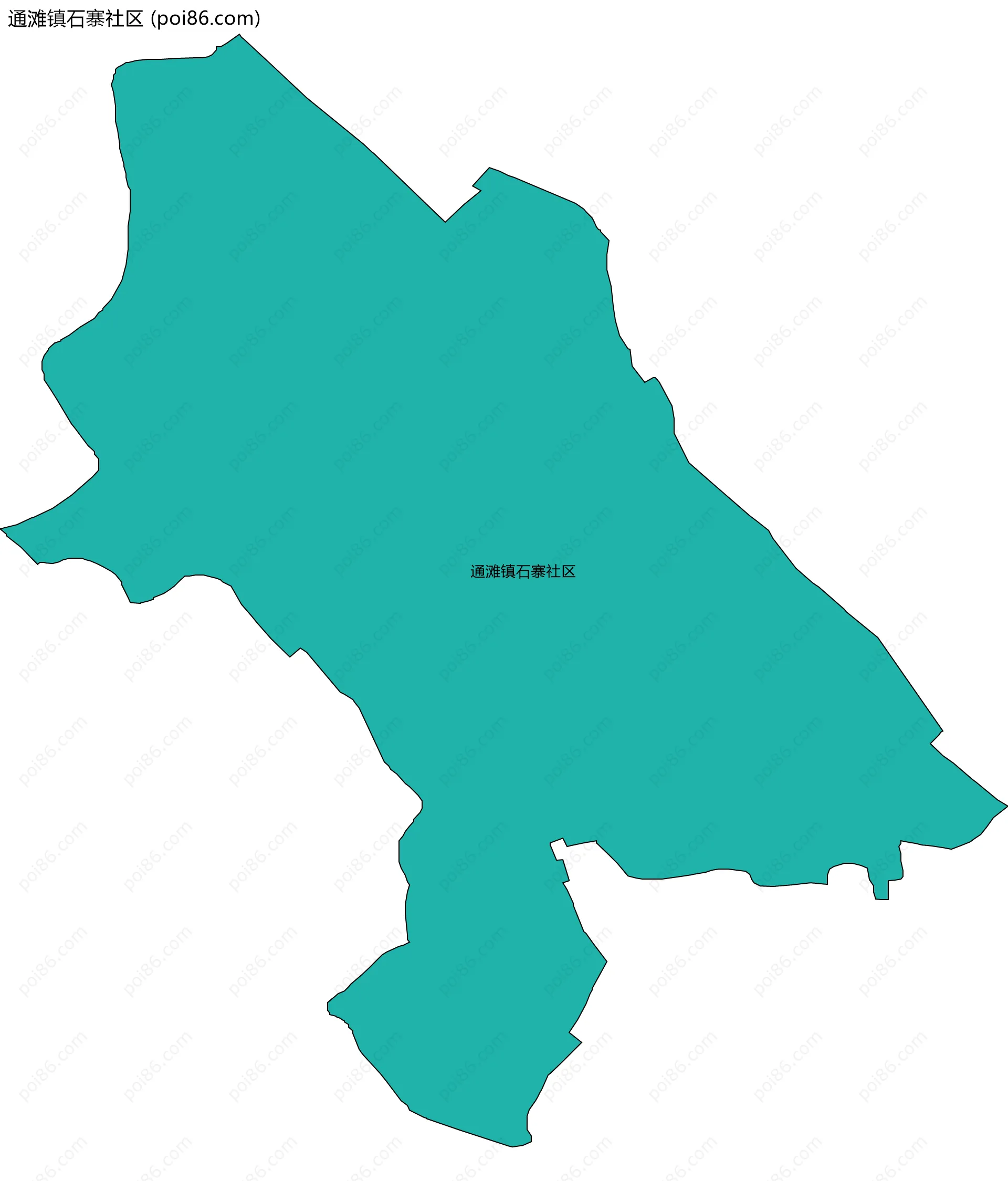 通滩镇石寨社区边界地图