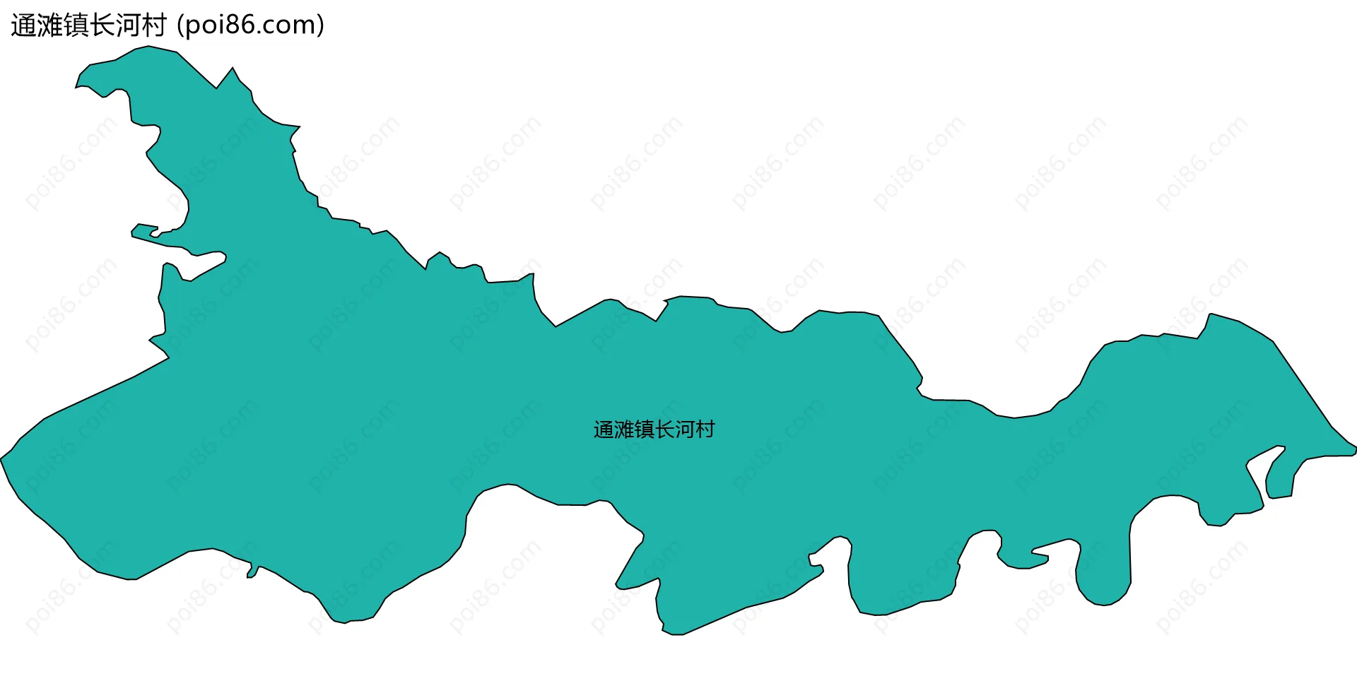通滩镇长河村边界地图
