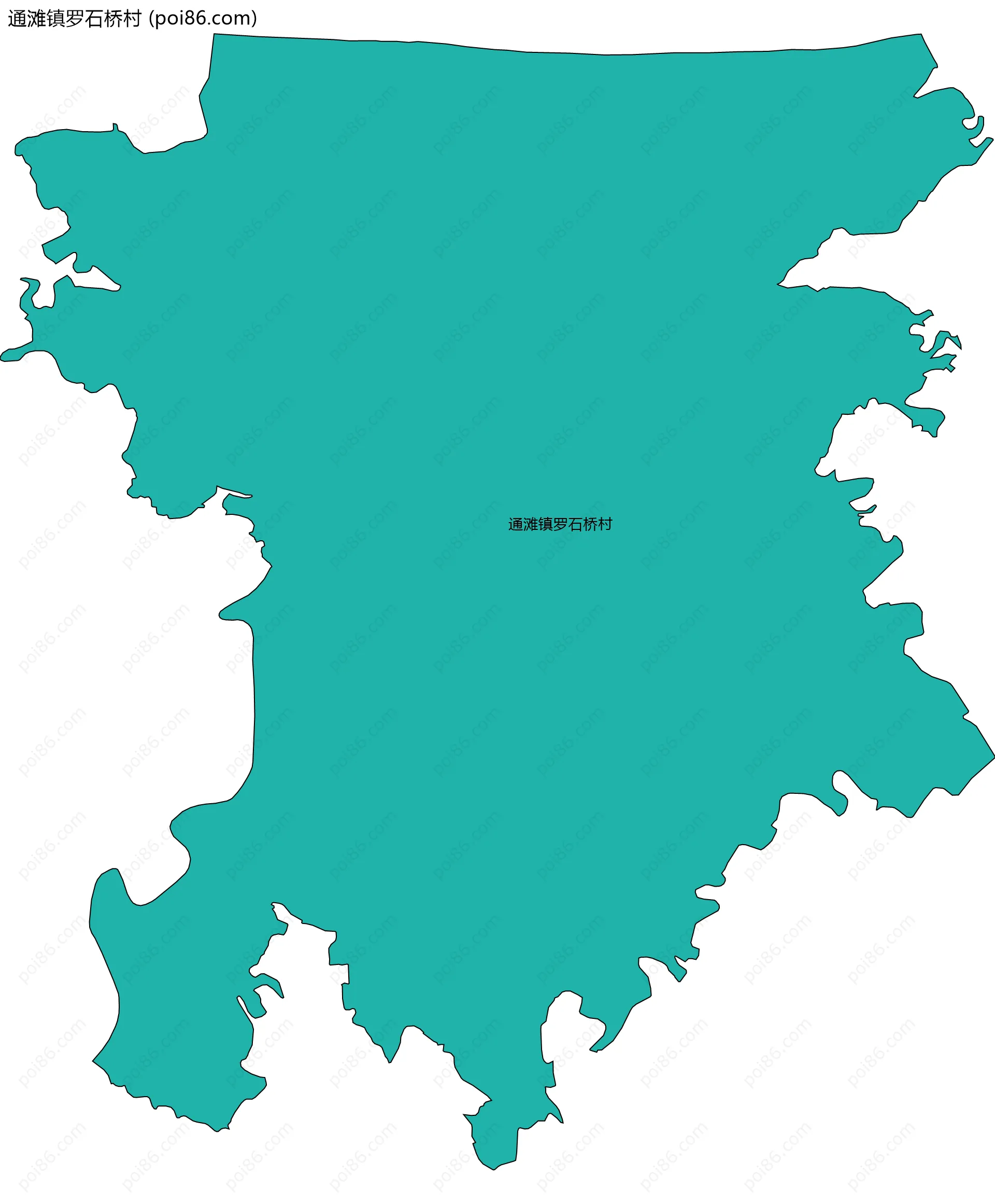 通滩镇罗石桥村边界地图
