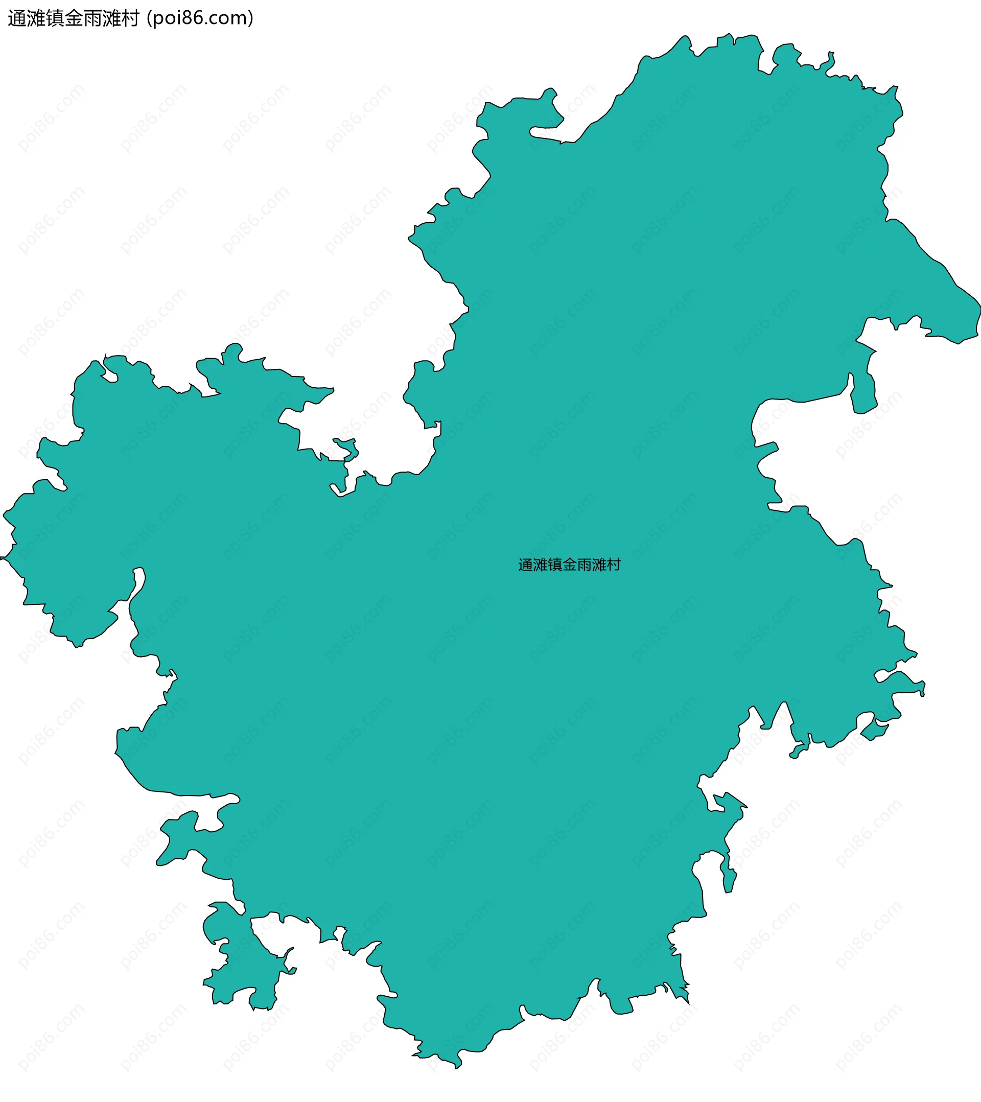 通滩镇金雨滩村边界地图