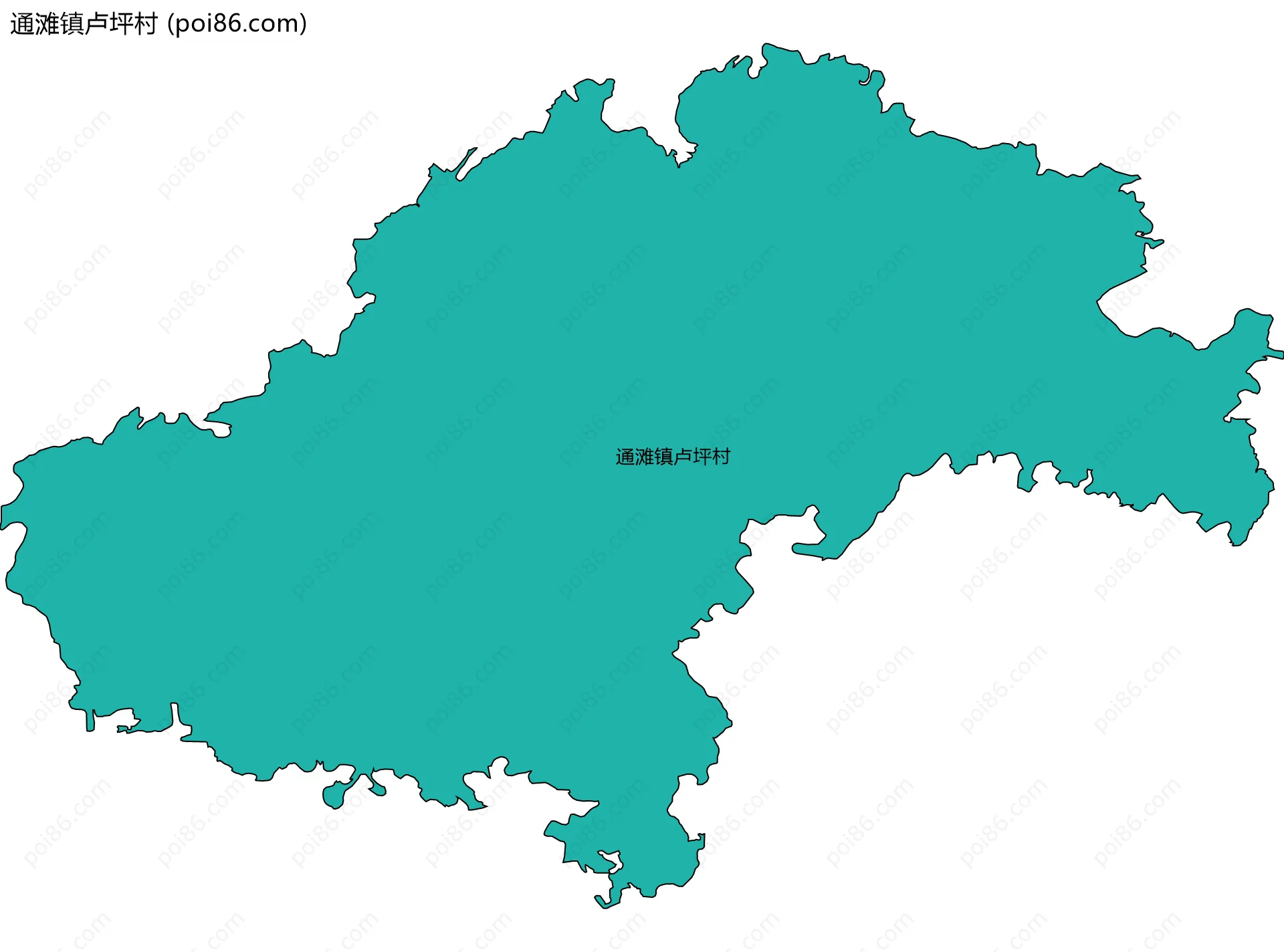 通滩镇卢坪村边界地图