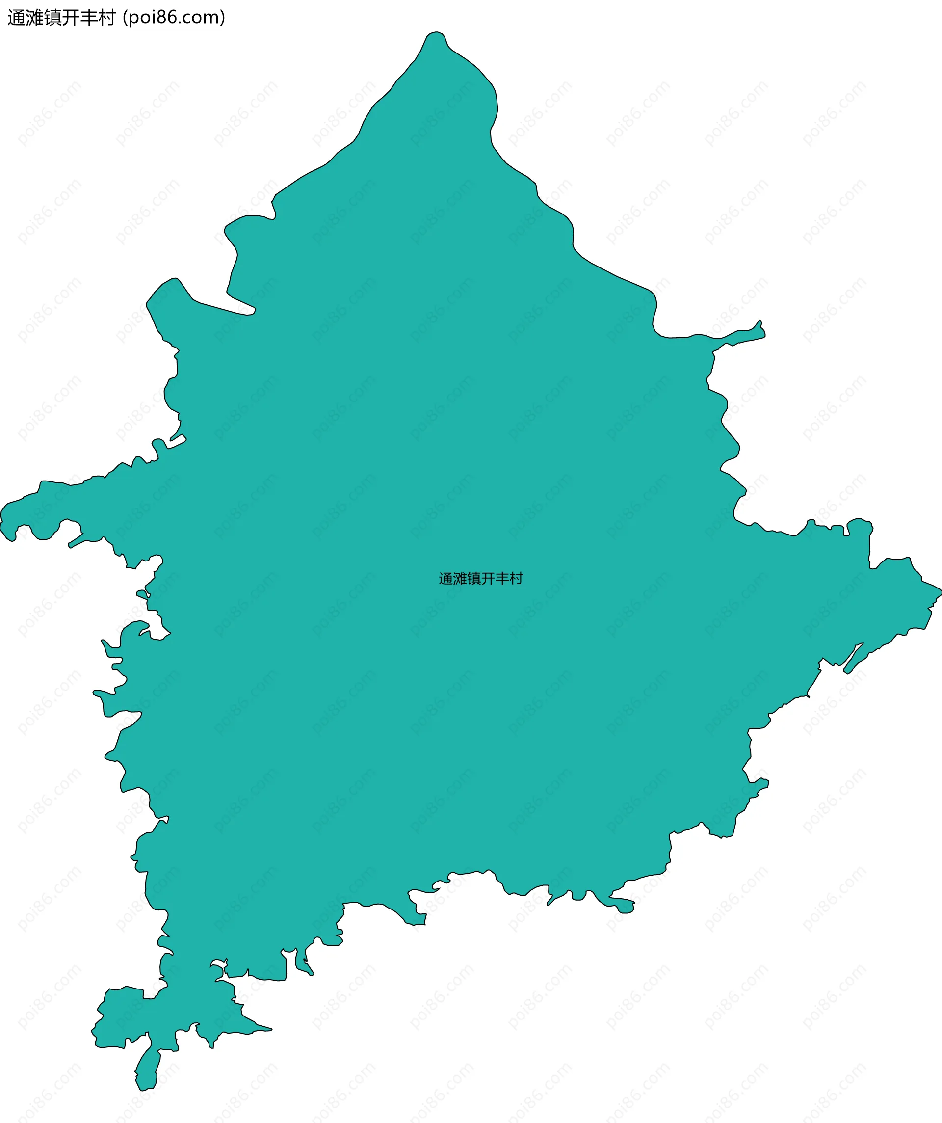 通滩镇开丰村边界地图