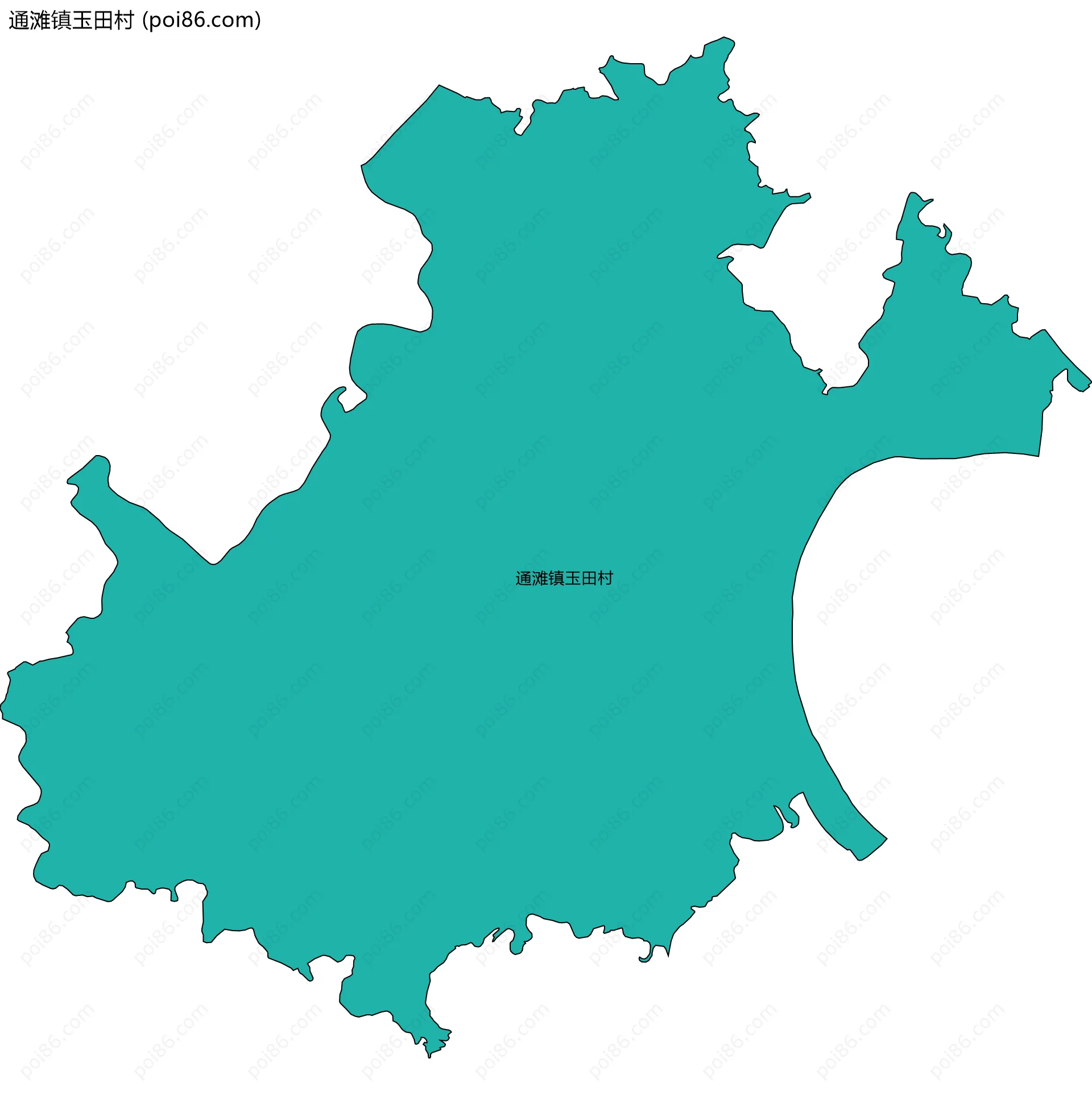 通滩镇玉田村边界地图