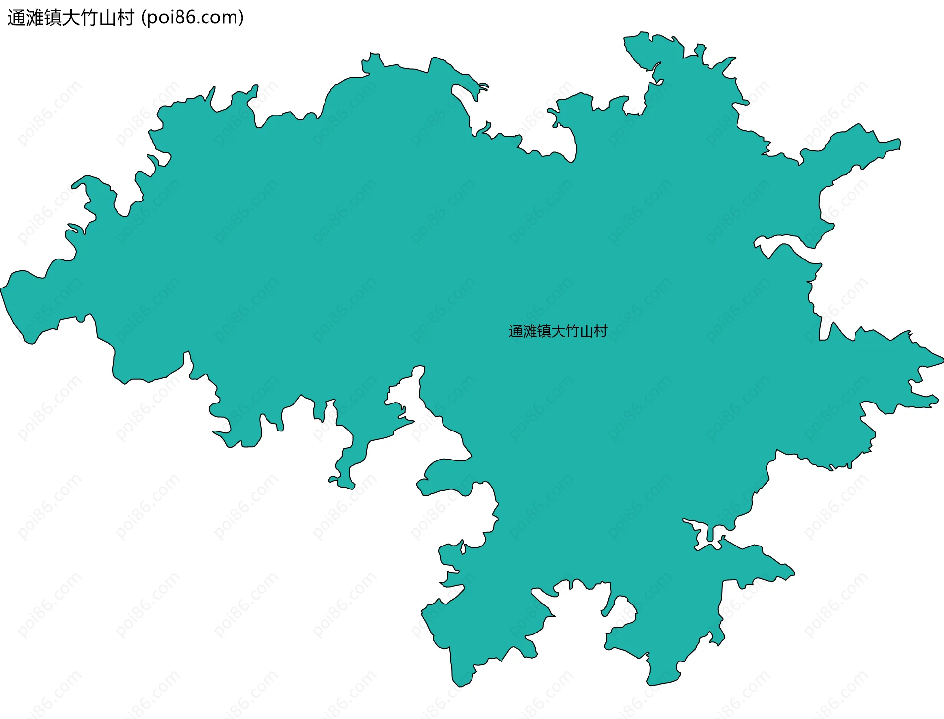 通滩镇大竹山村边界地图