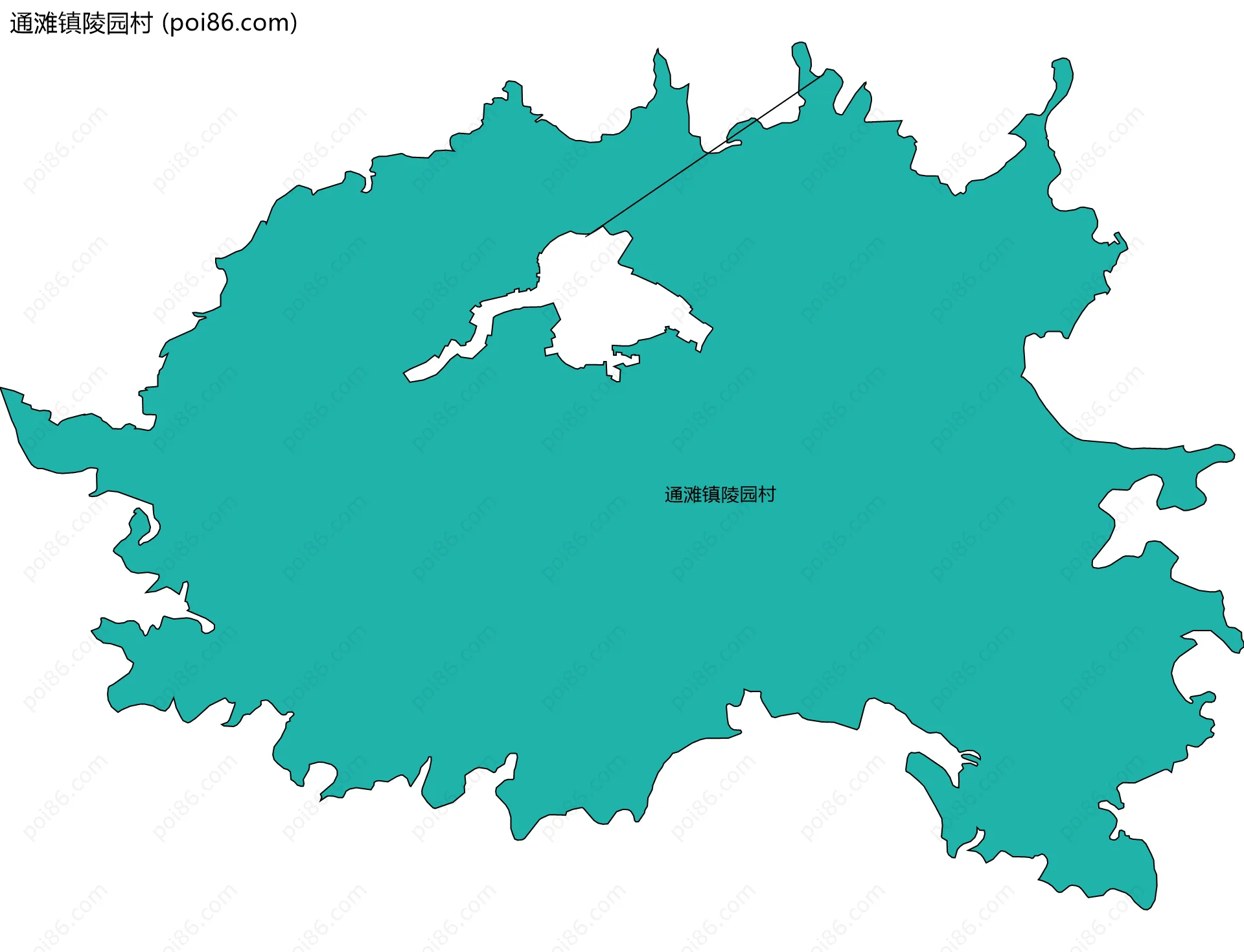 通滩镇陵园村边界地图