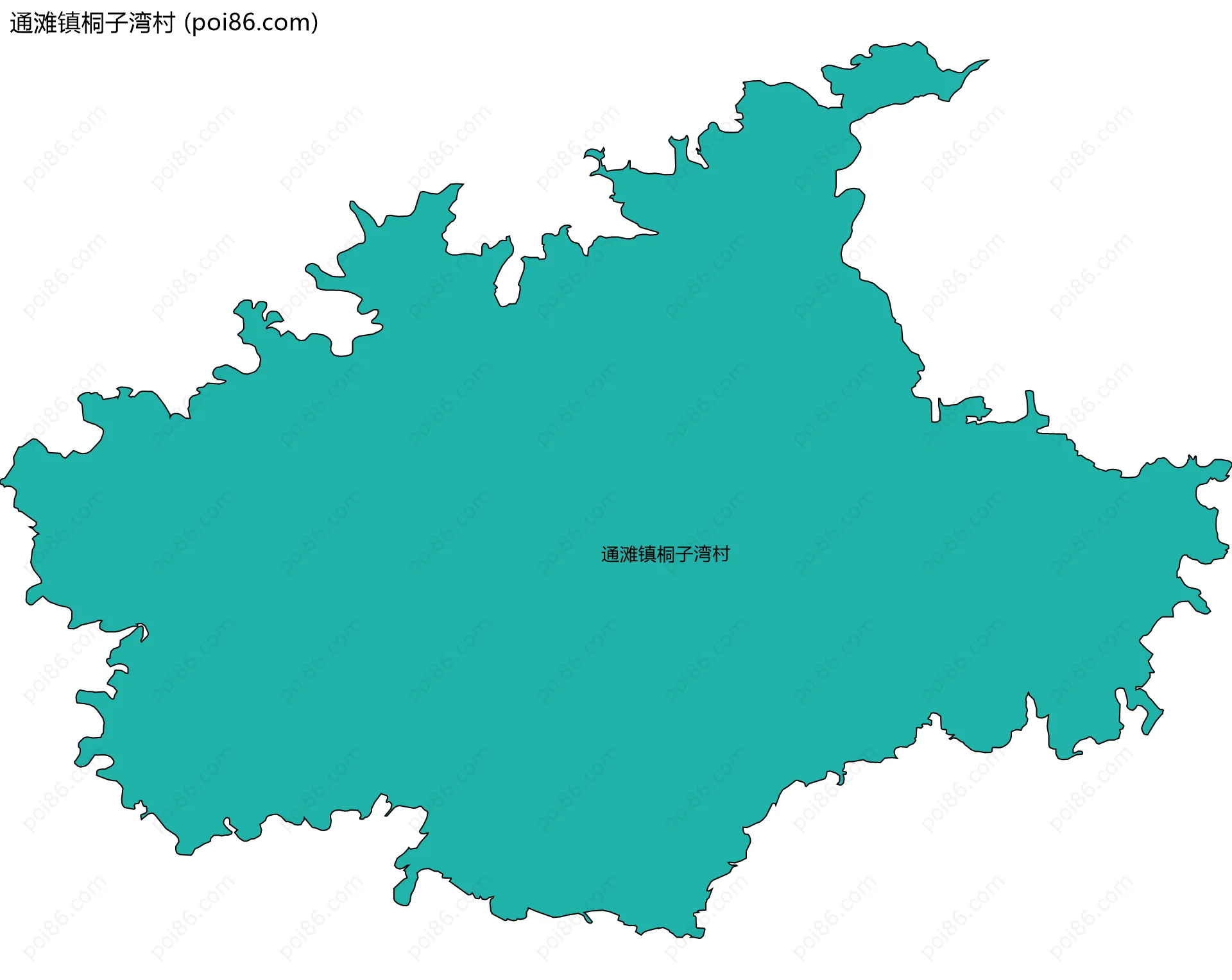 通滩镇桐子湾村边界地图