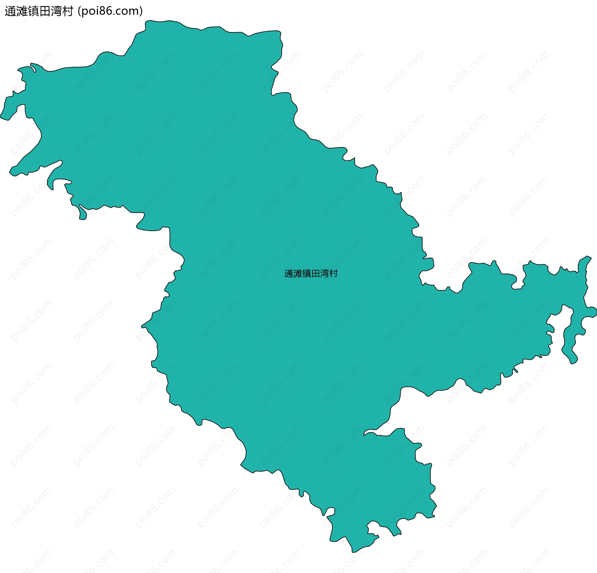 通滩镇田湾村边界地图