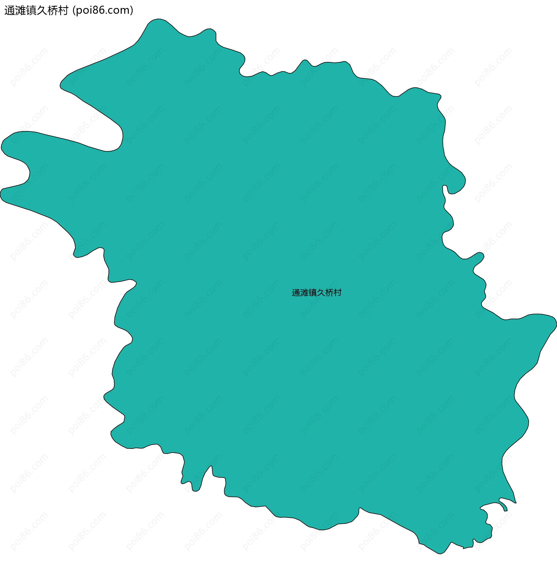 通滩镇久桥村边界地图