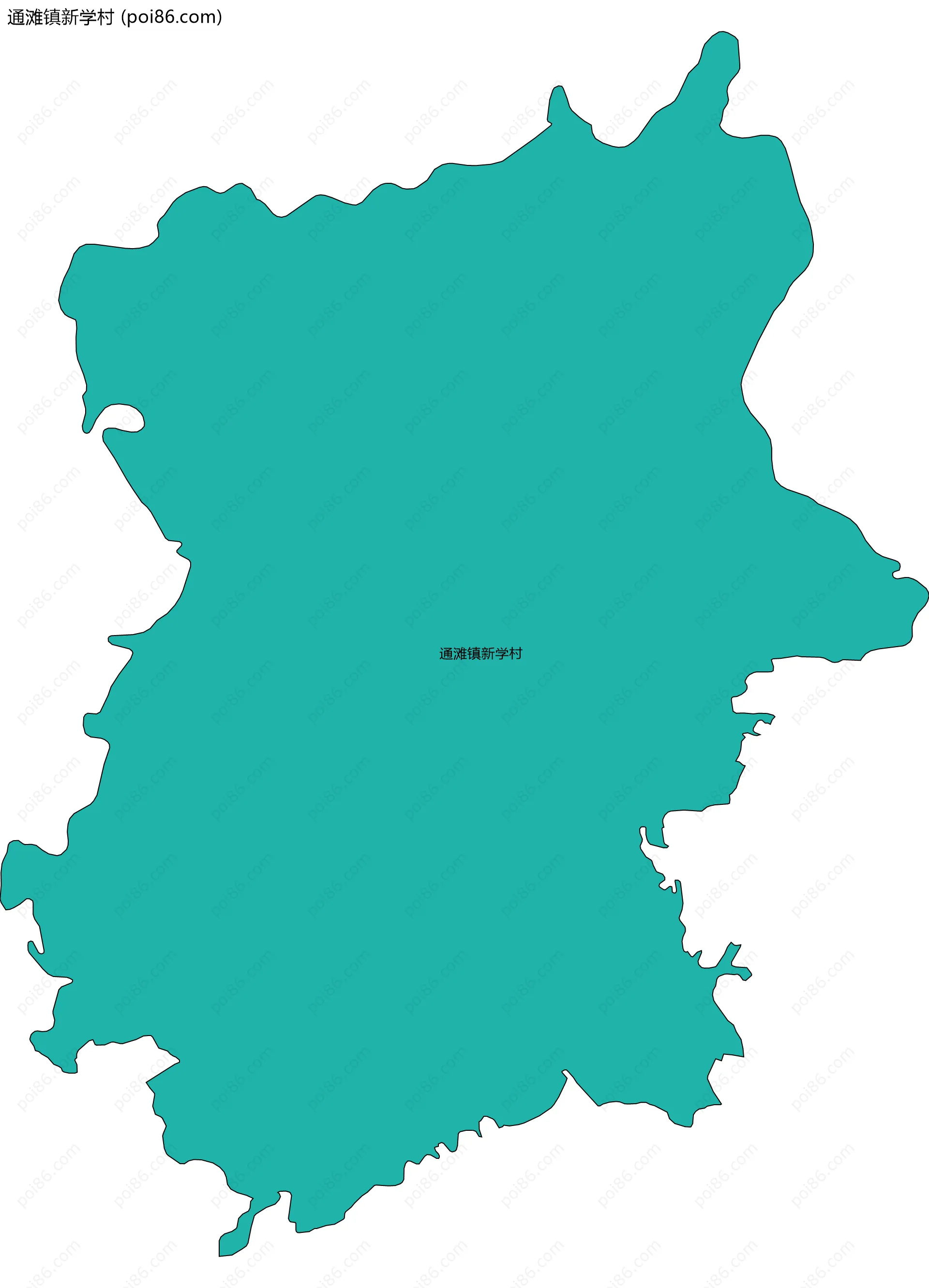 通滩镇新学村边界地图