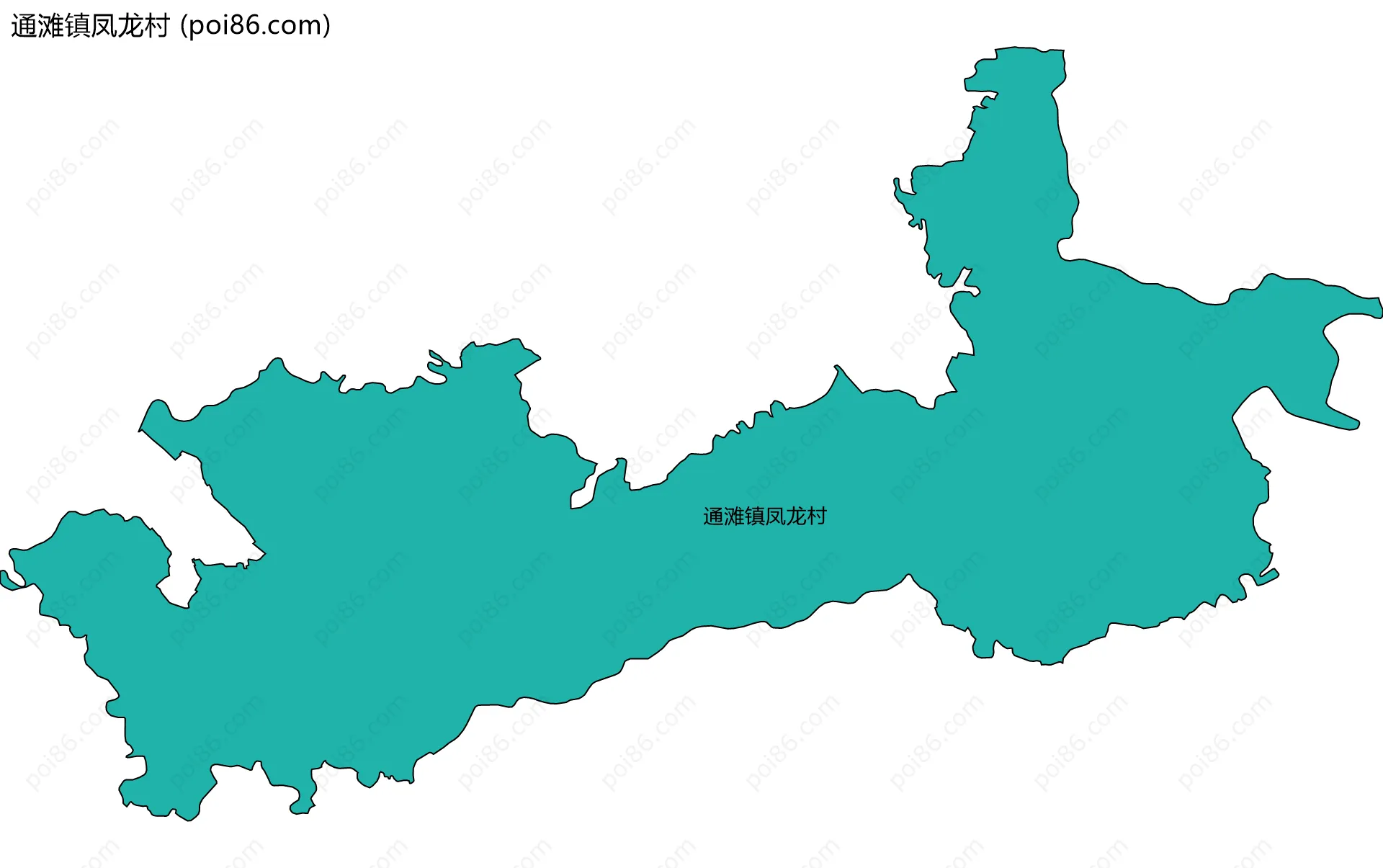 通滩镇凤龙村边界地图