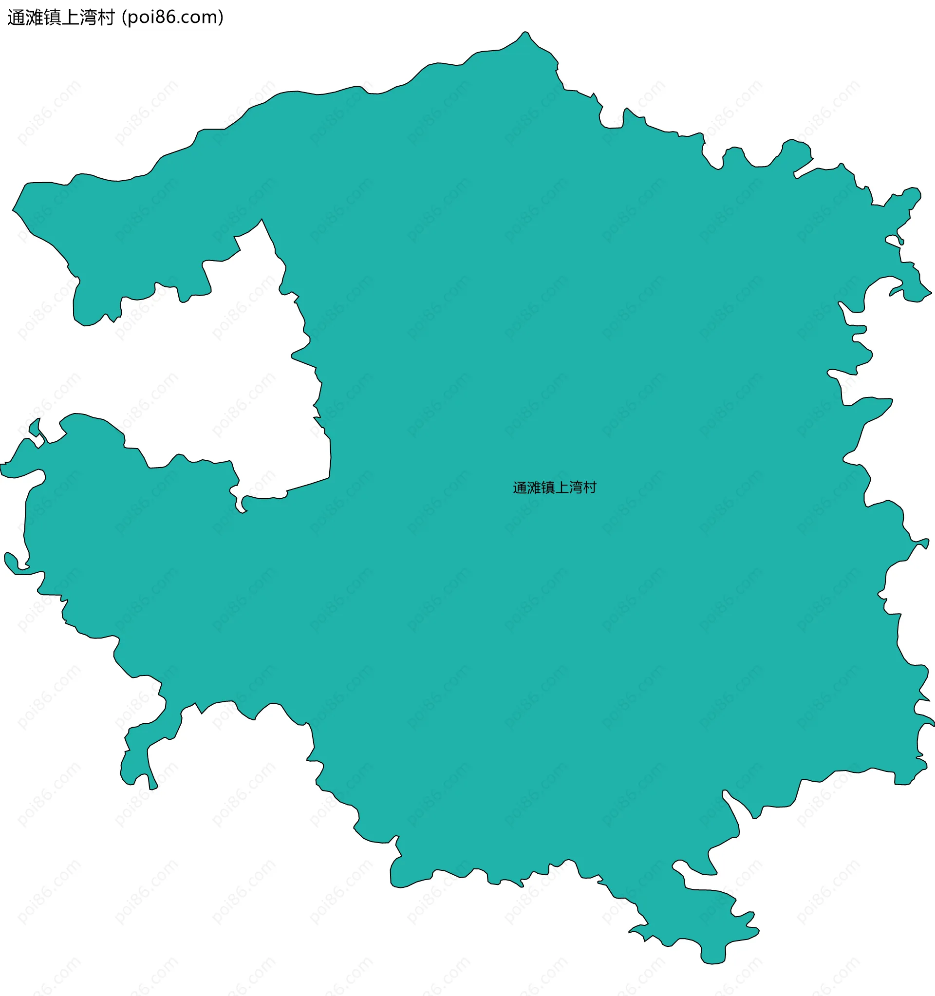 通滩镇上湾村边界地图