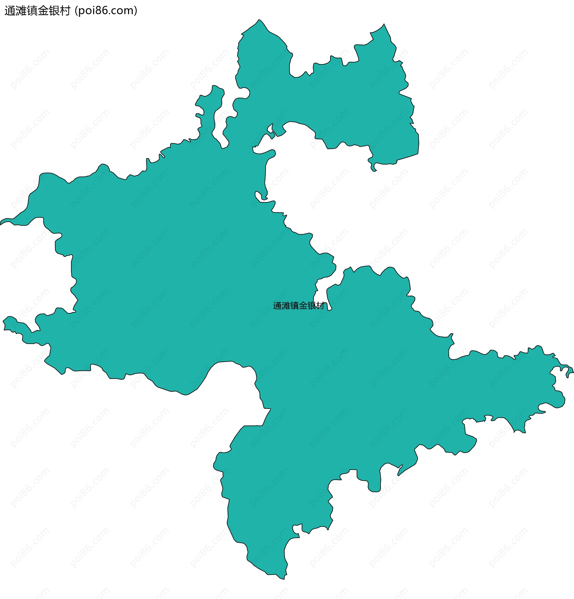 通滩镇金银村边界地图