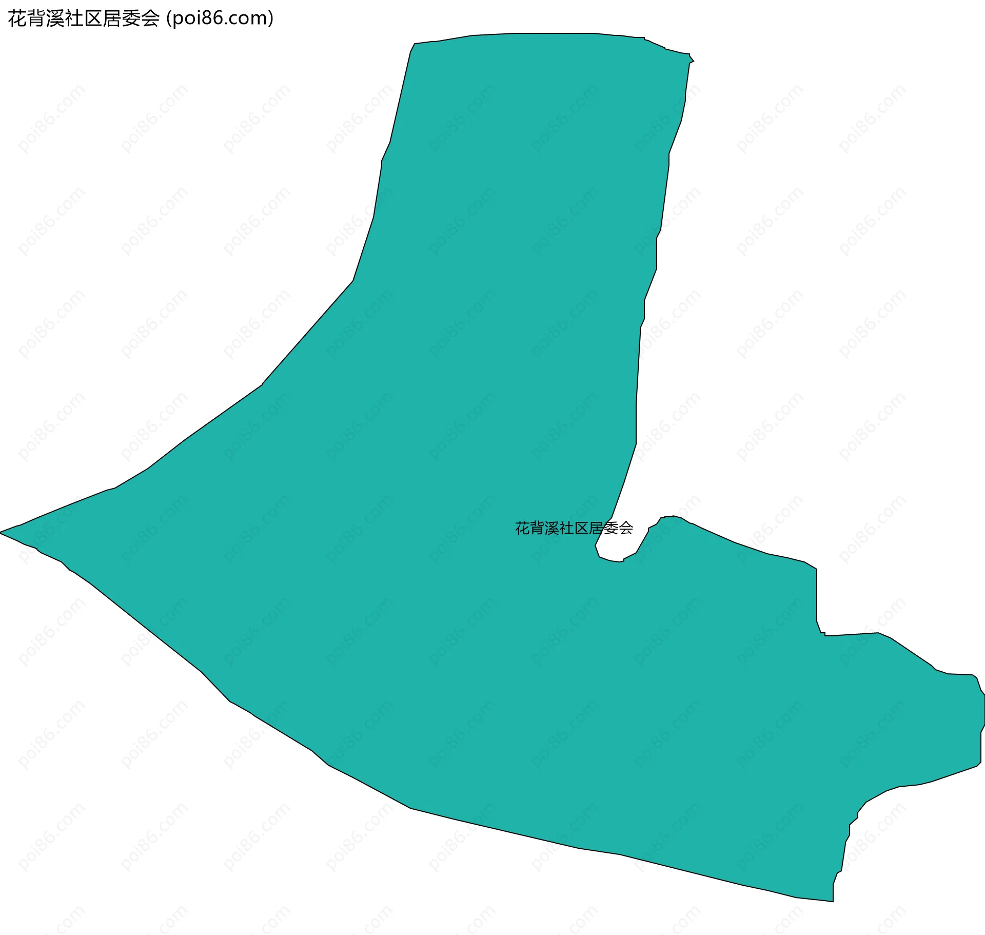 花背溪社区居委会边界地图