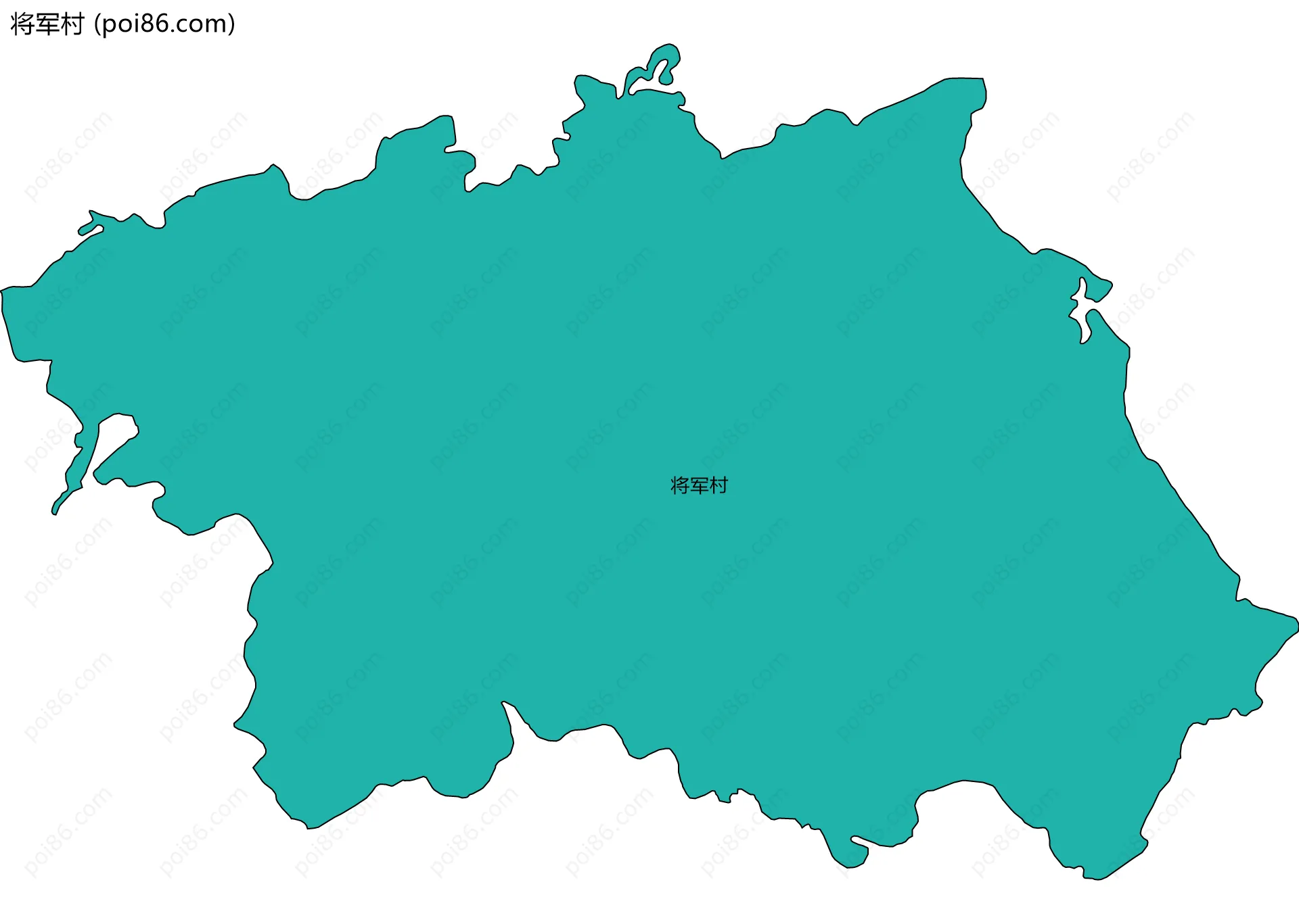 将军村边界地图
