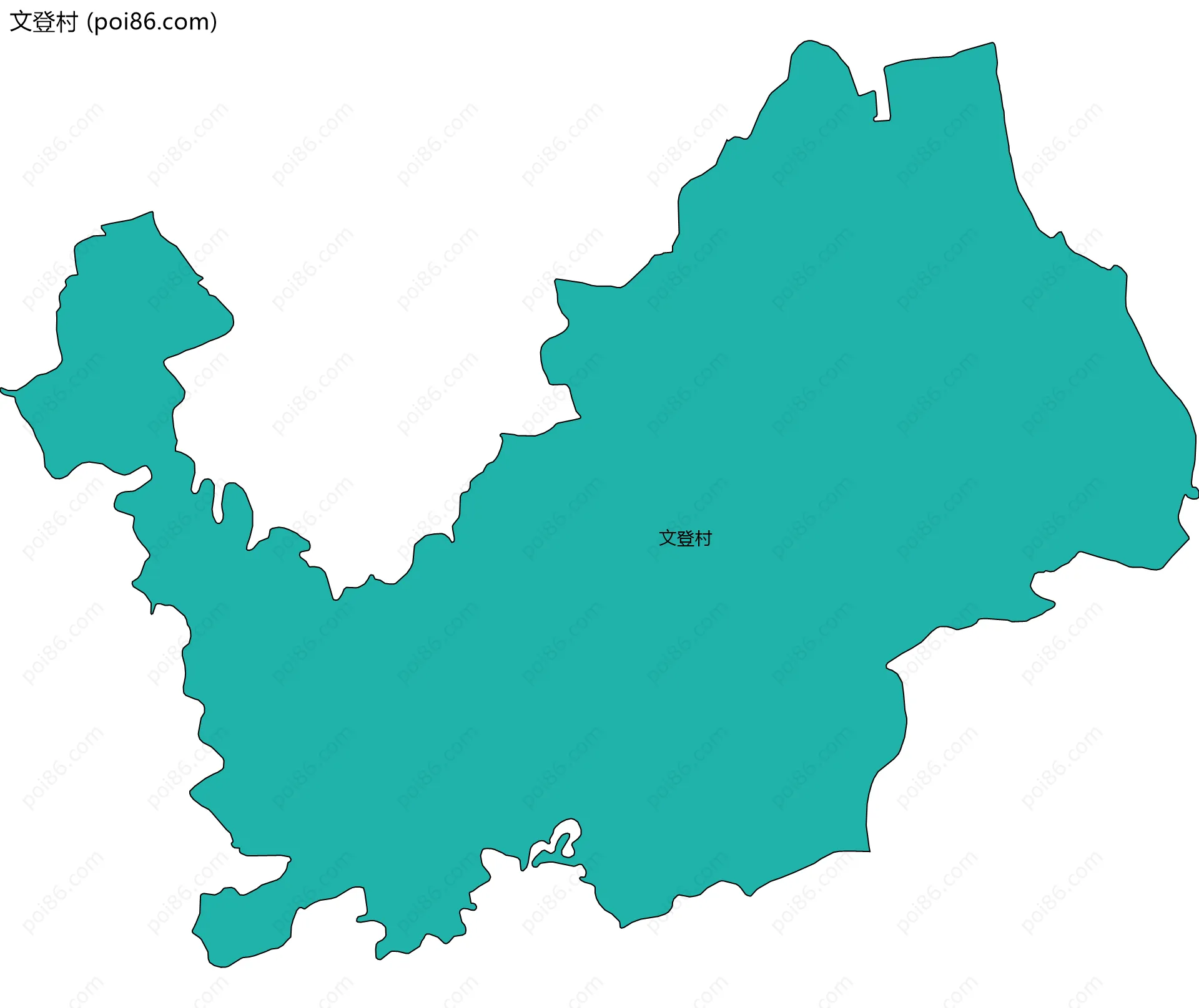 文登村边界地图