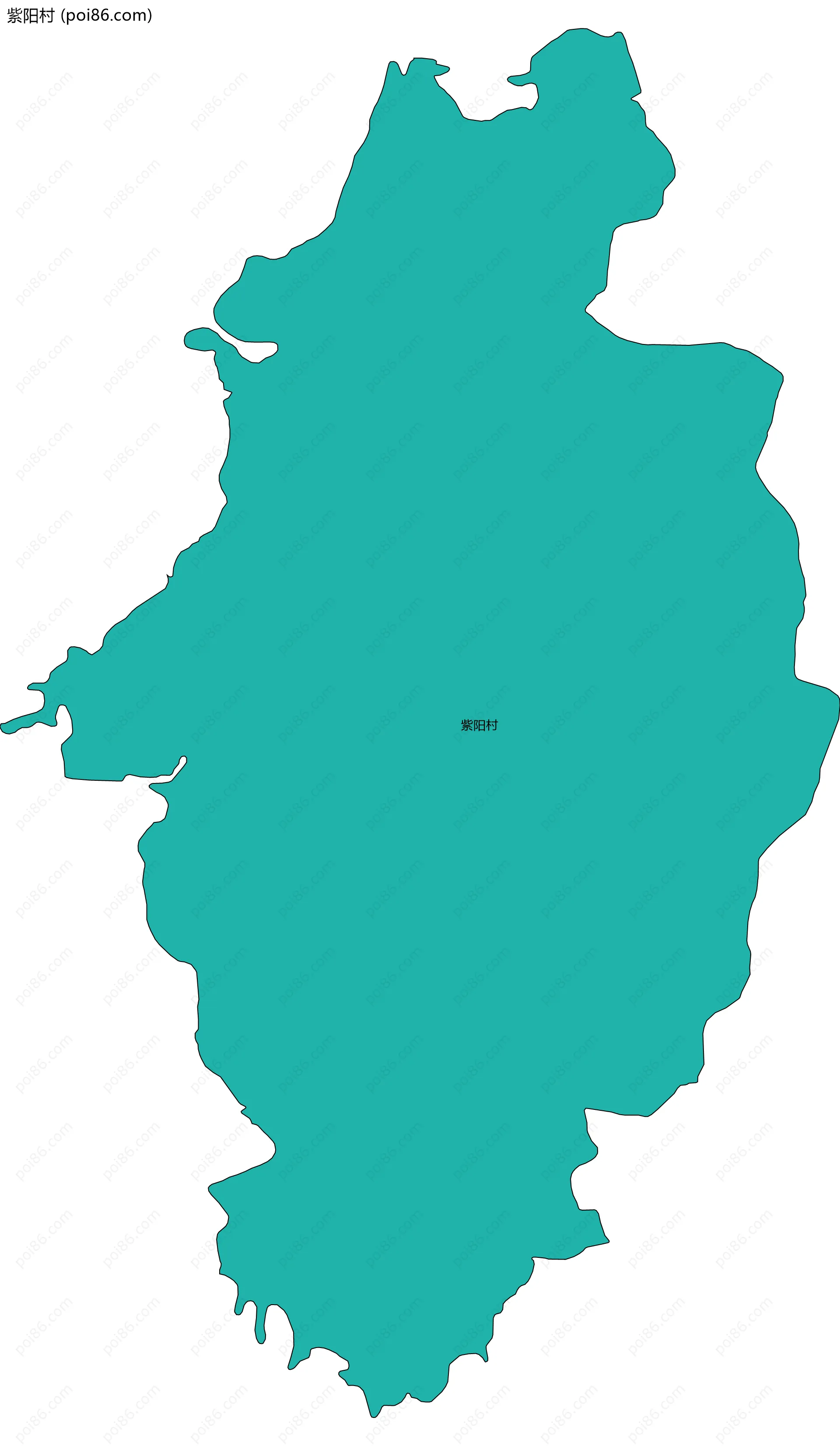 紫阳村边界地图