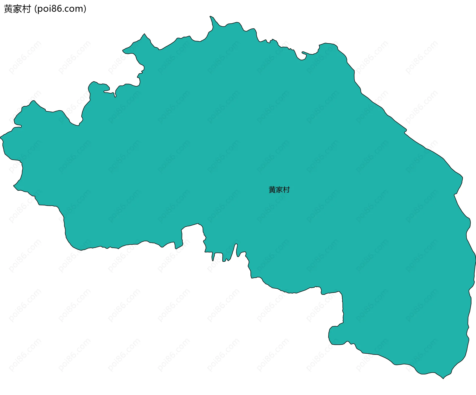 黄家村边界地图