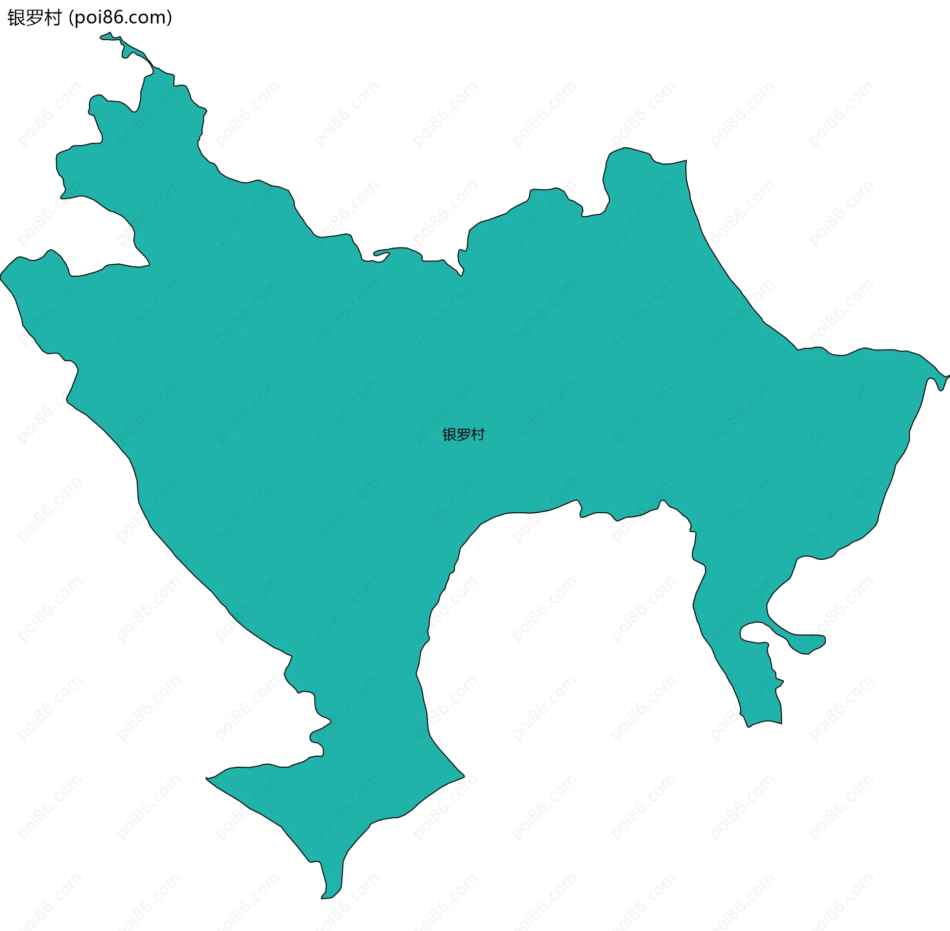 银罗村边界地图