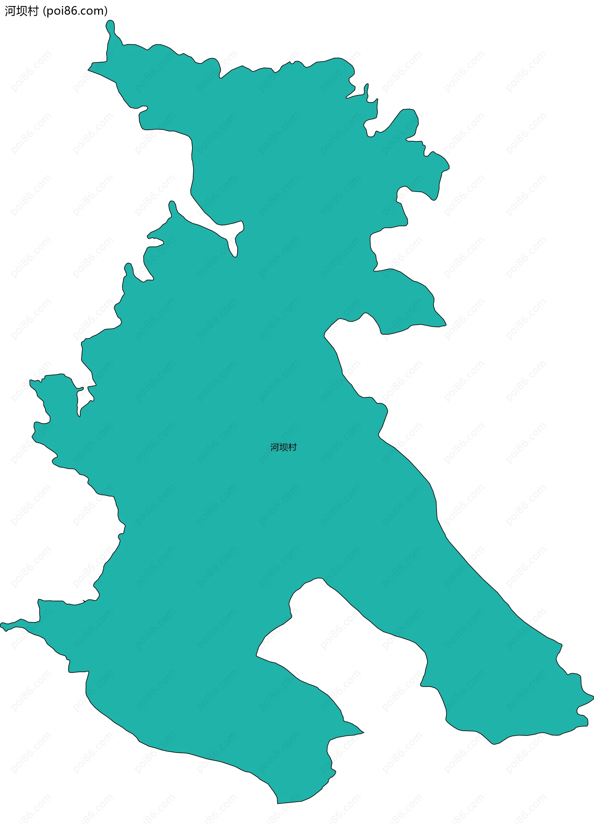 河坝村边界地图