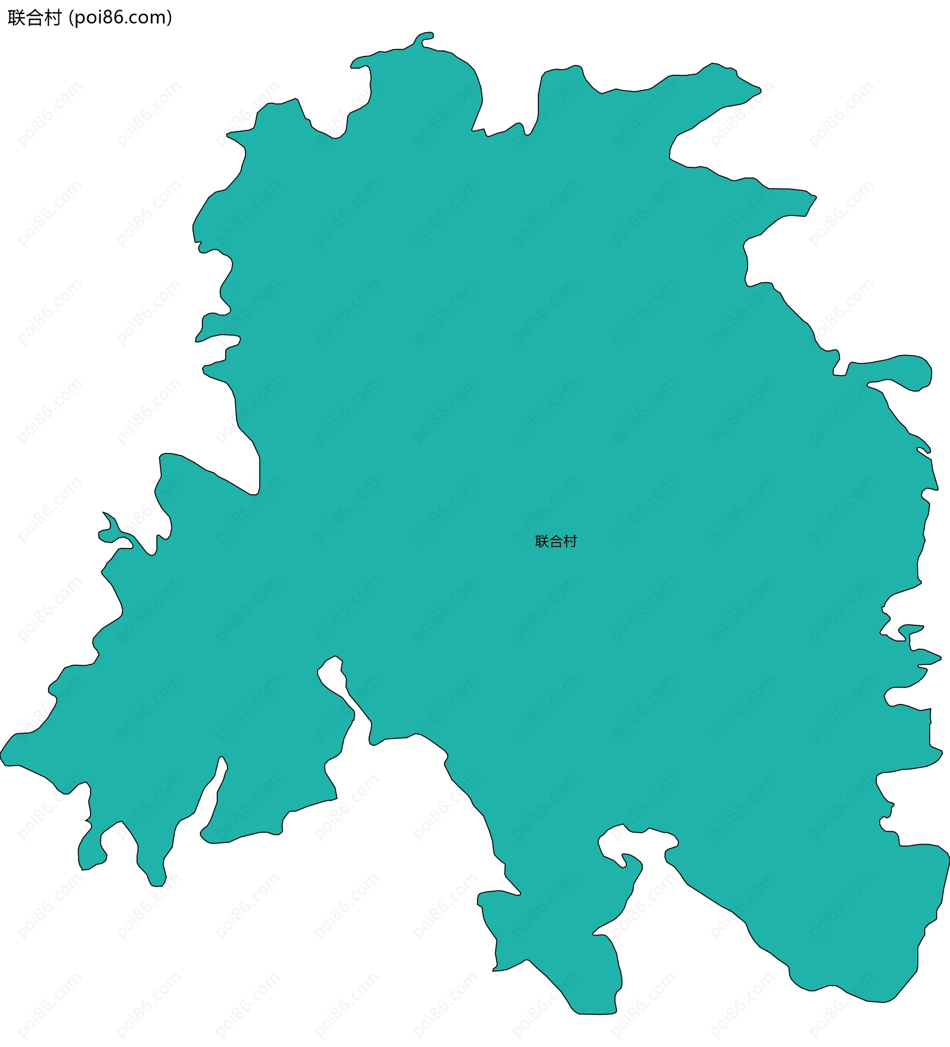 联合村边界地图