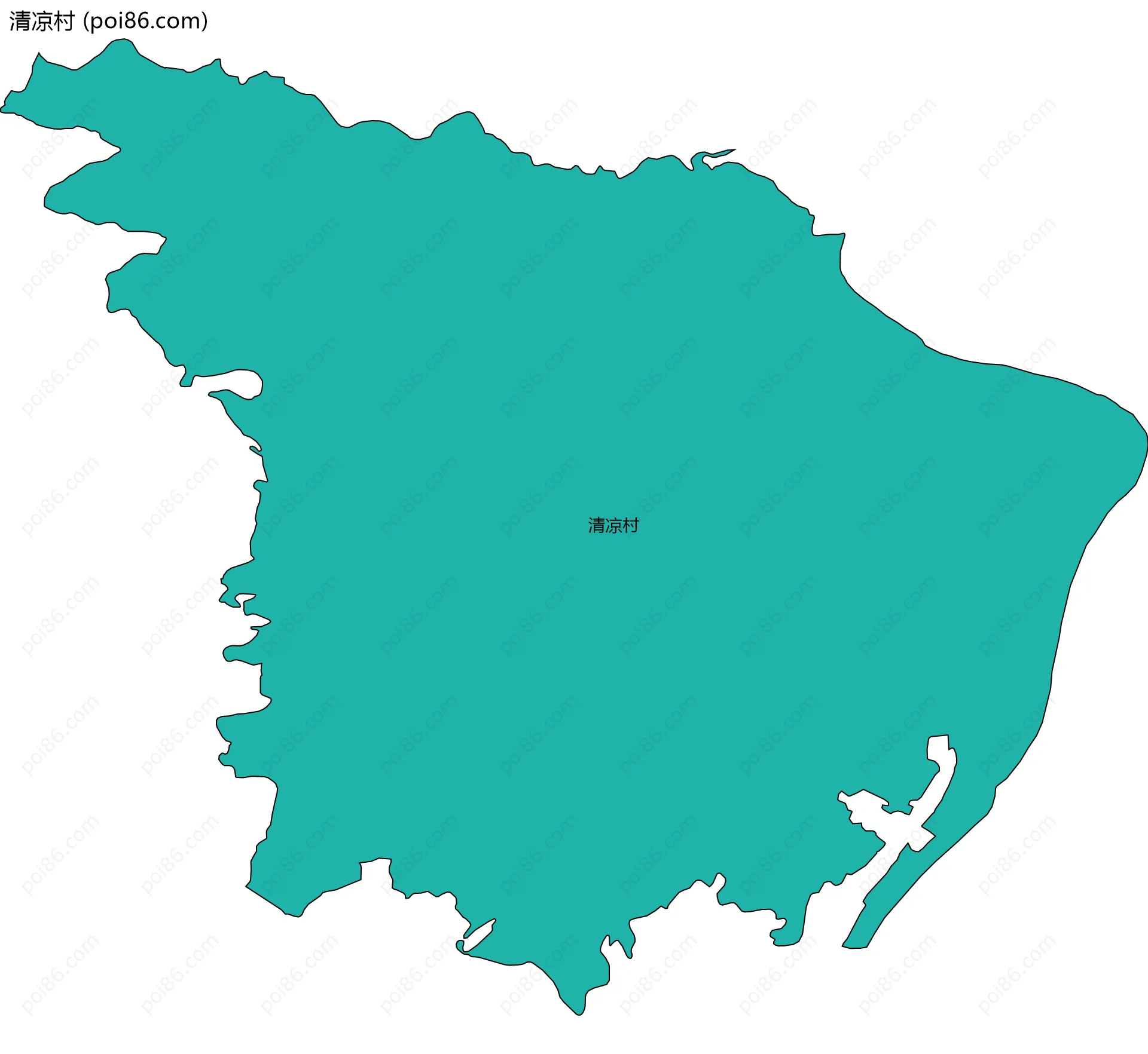 清凉村边界地图