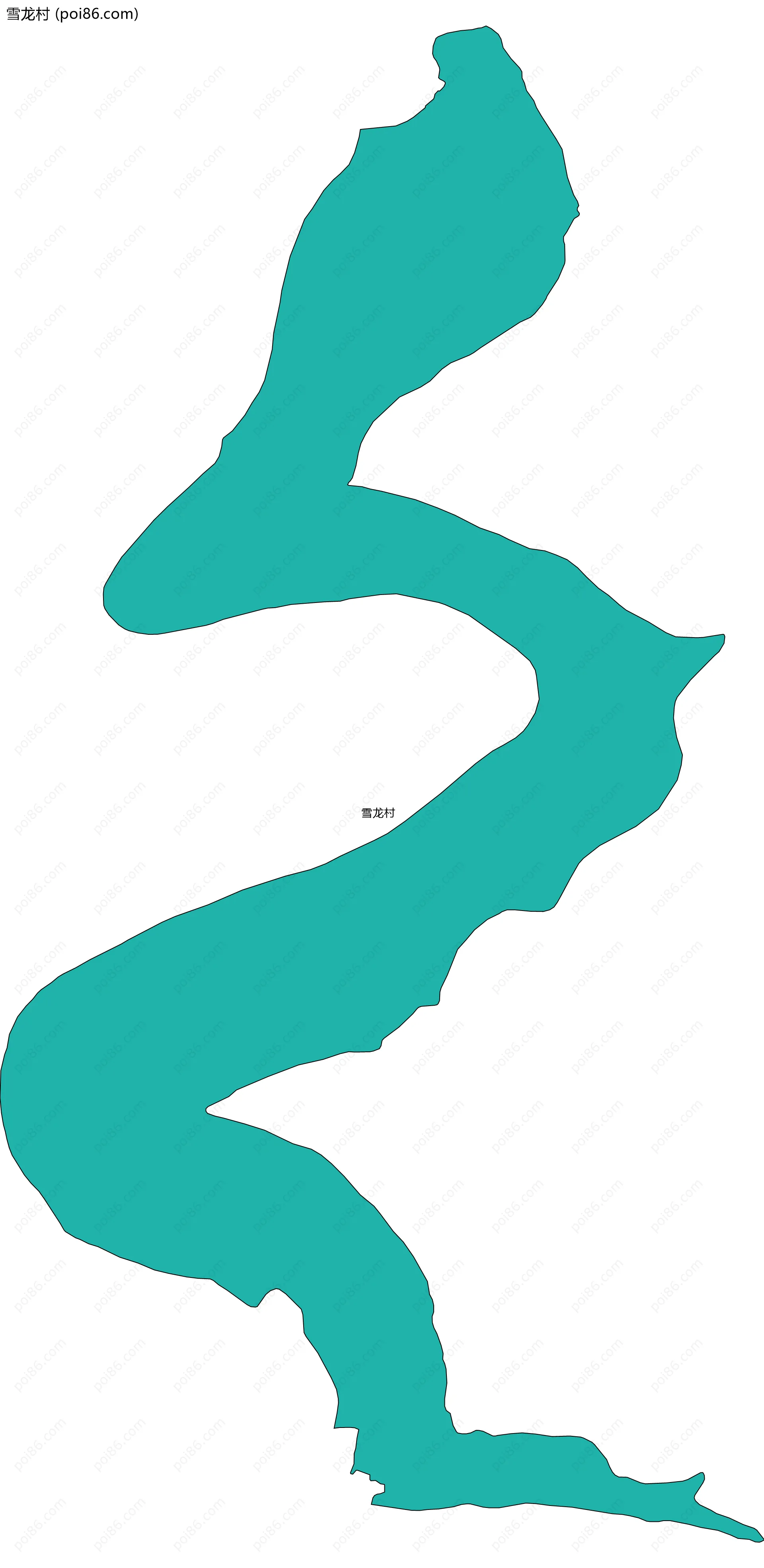 雪龙村边界地图