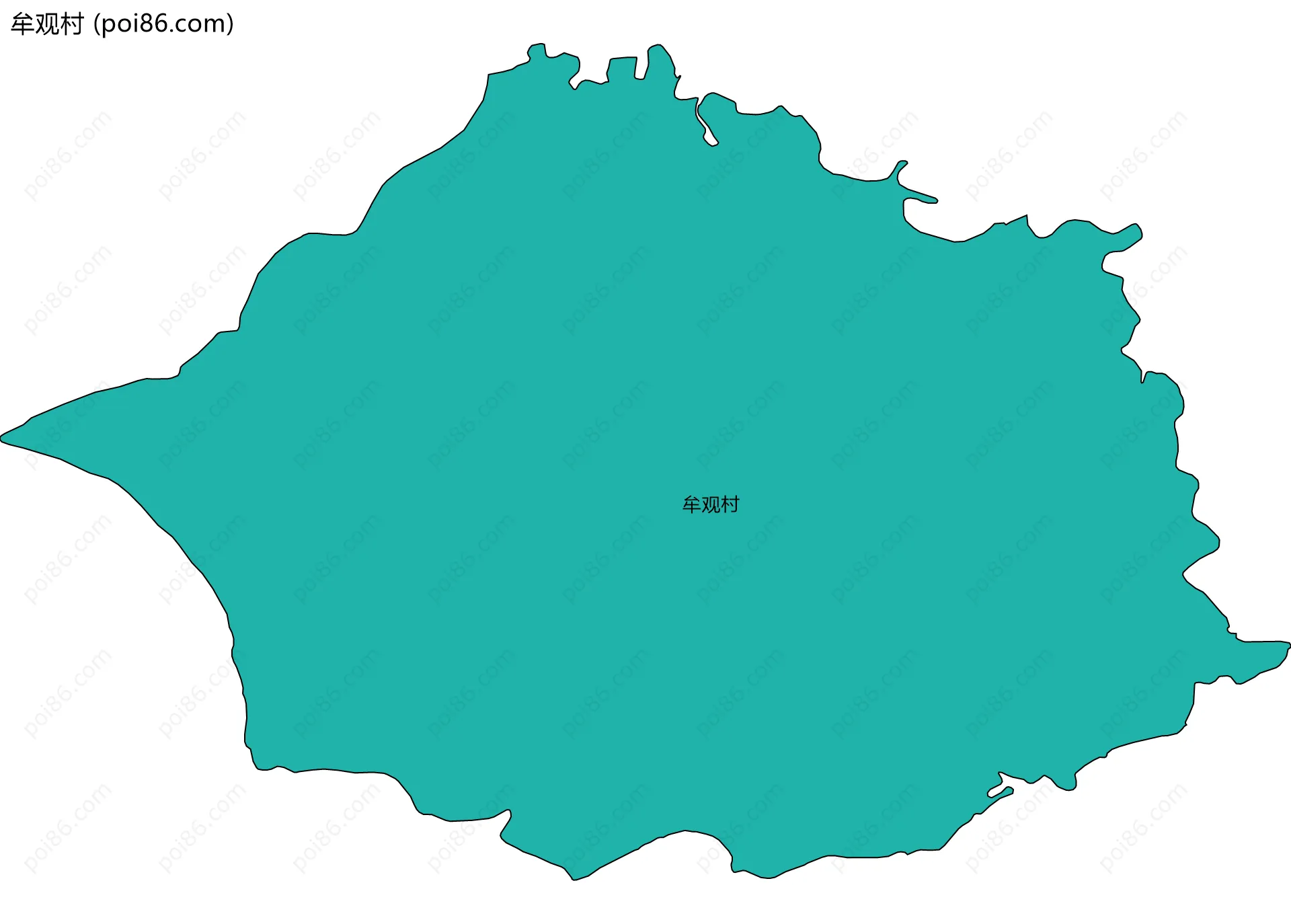 牟观村边界地图