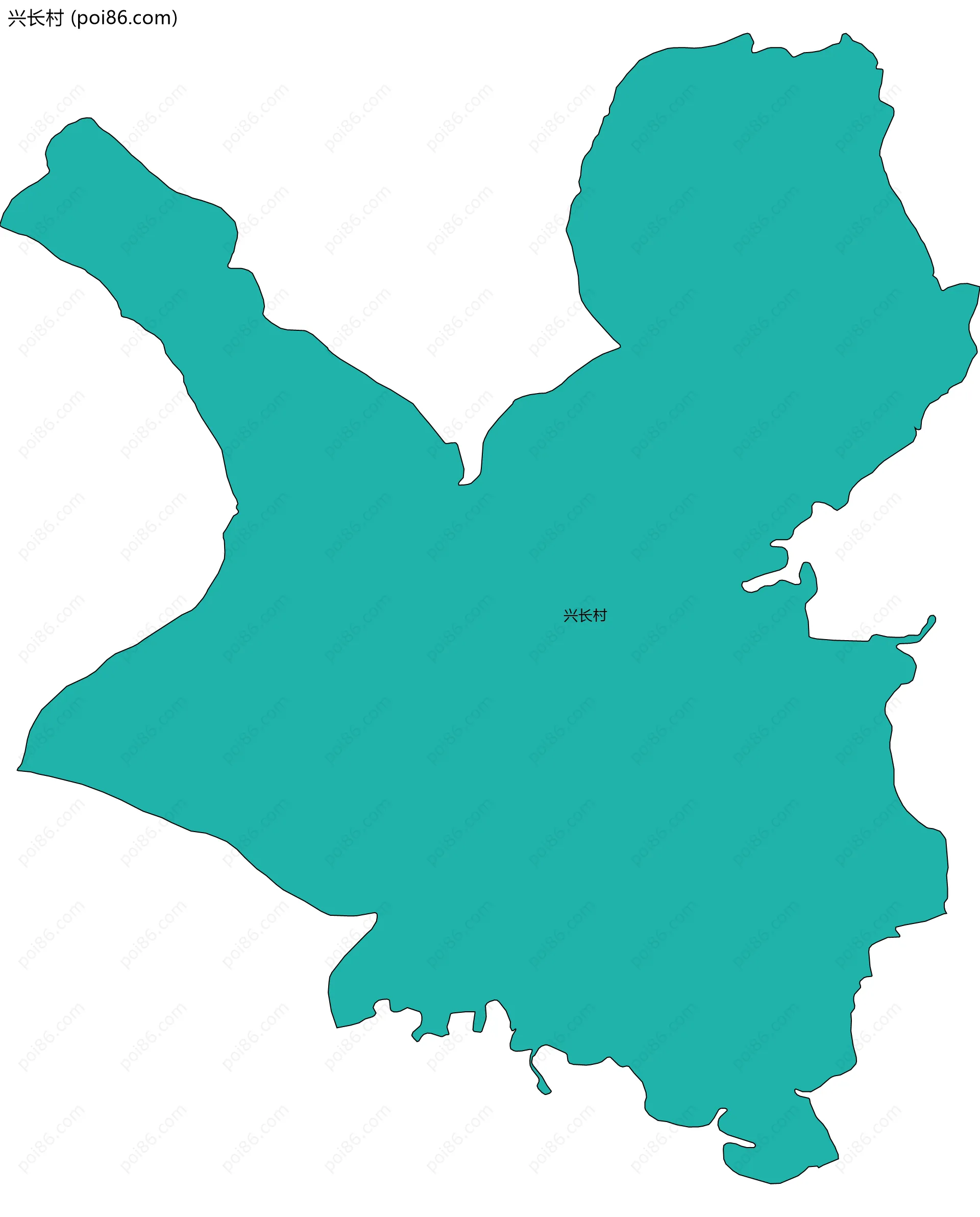 兴长村边界地图