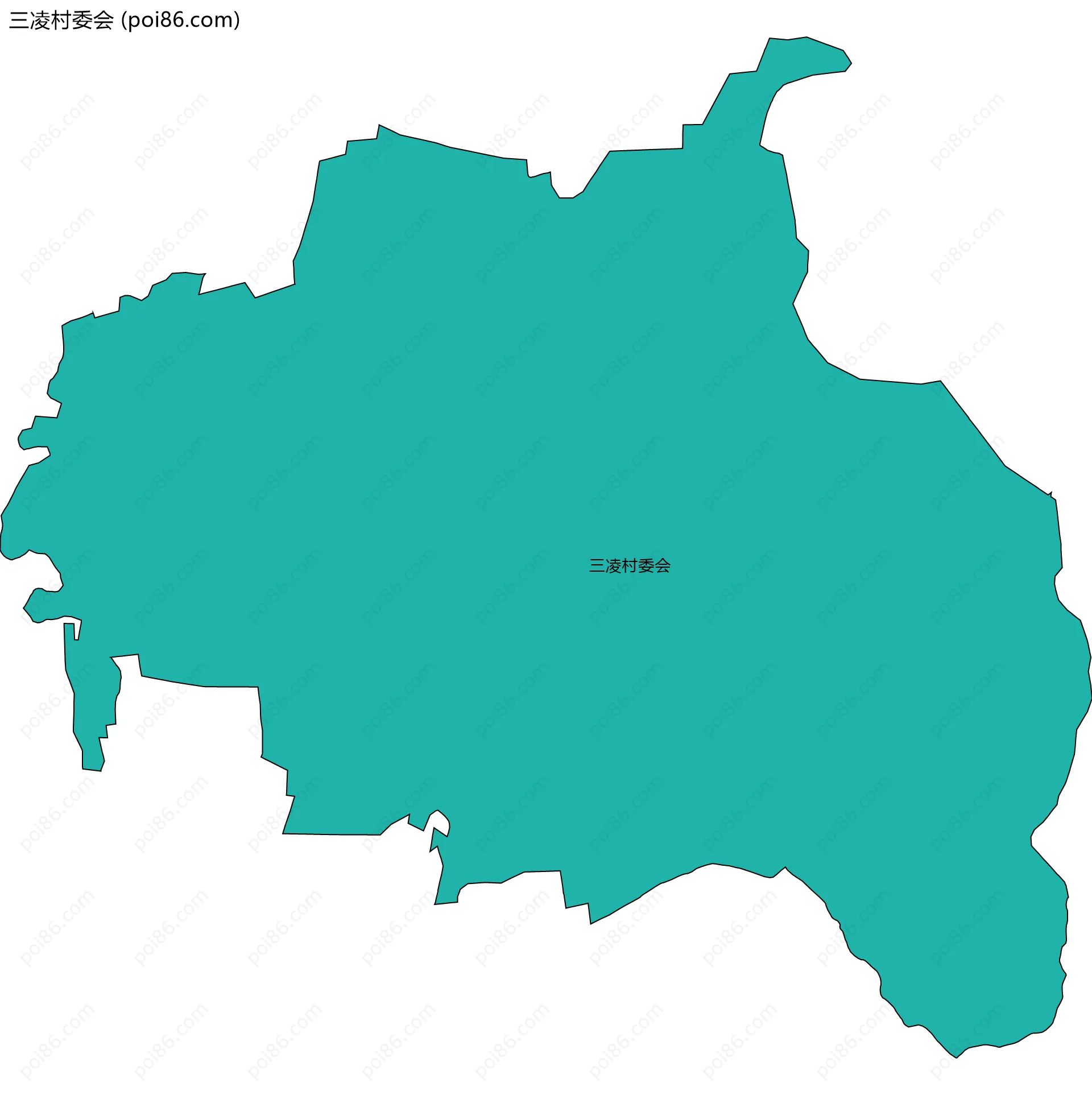 三凌村委会边界地图