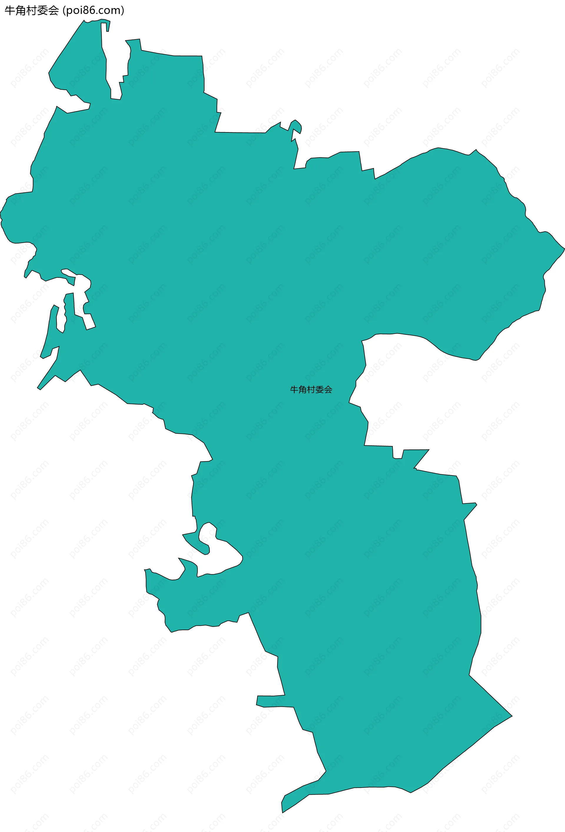 牛角村委会边界地图