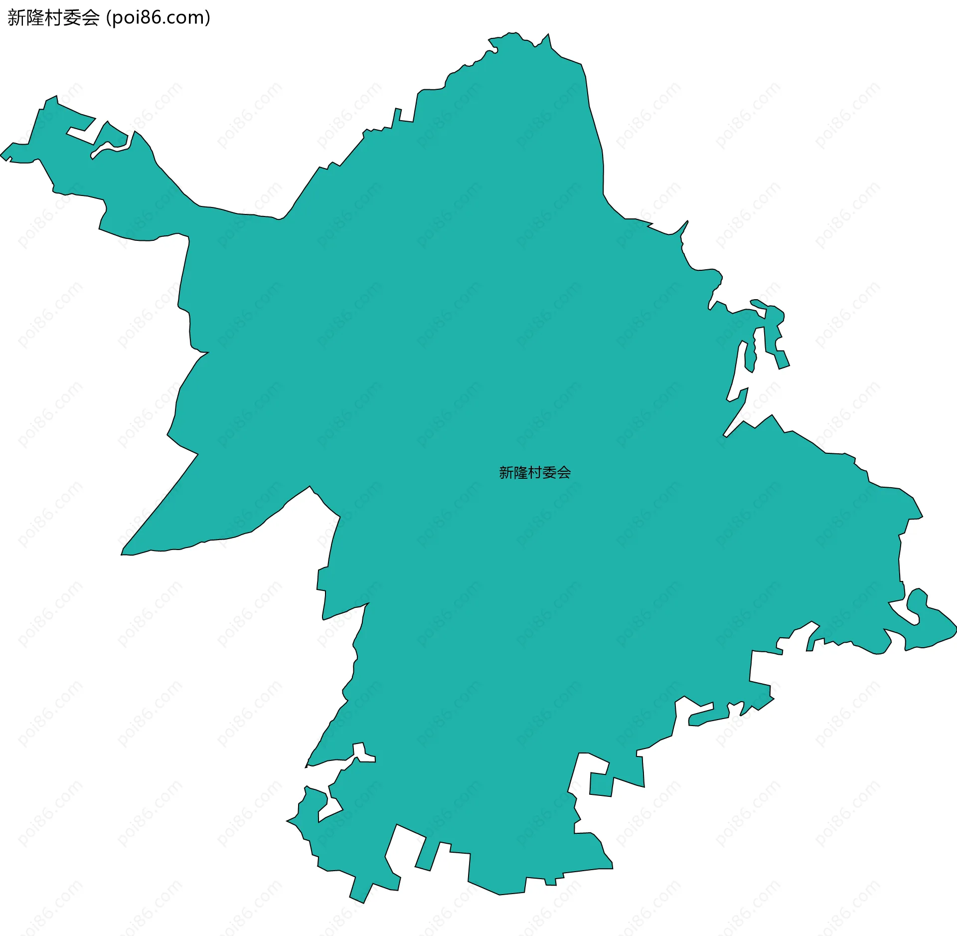 新隆村委会边界地图