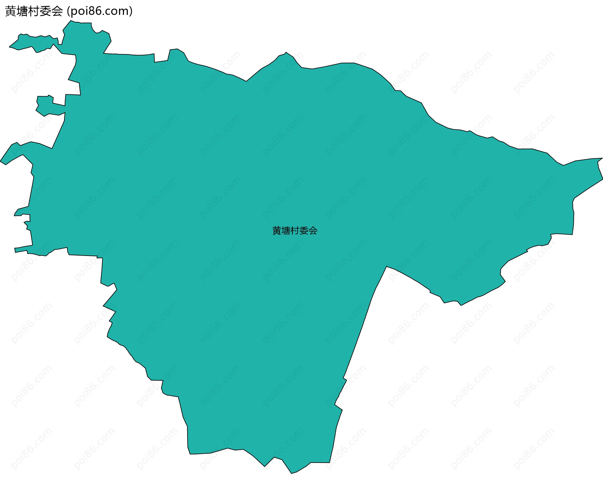 黄塘村委会边界地图