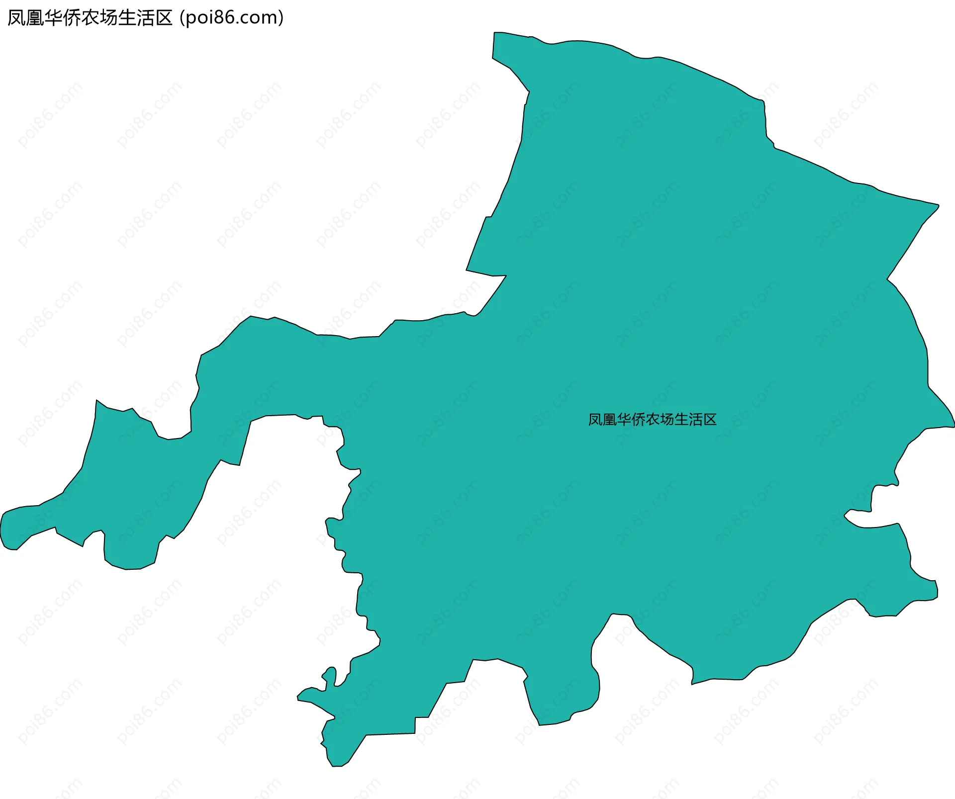 凤凰华侨农场生活区边界地图