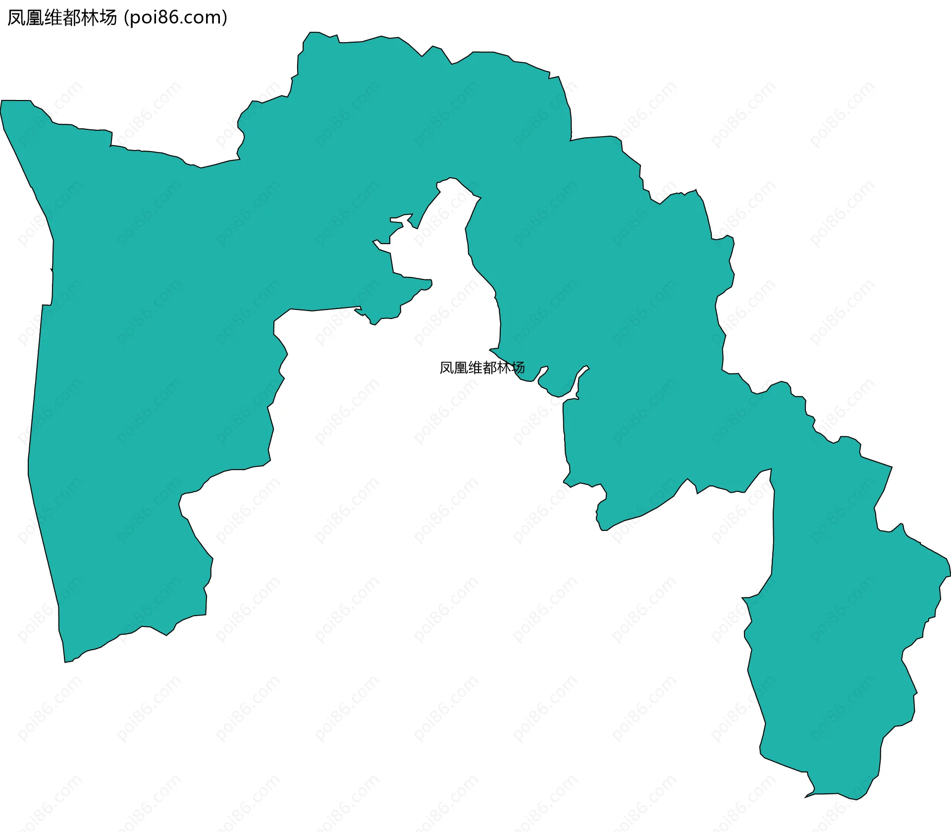 凤凰维都林场边界地图
