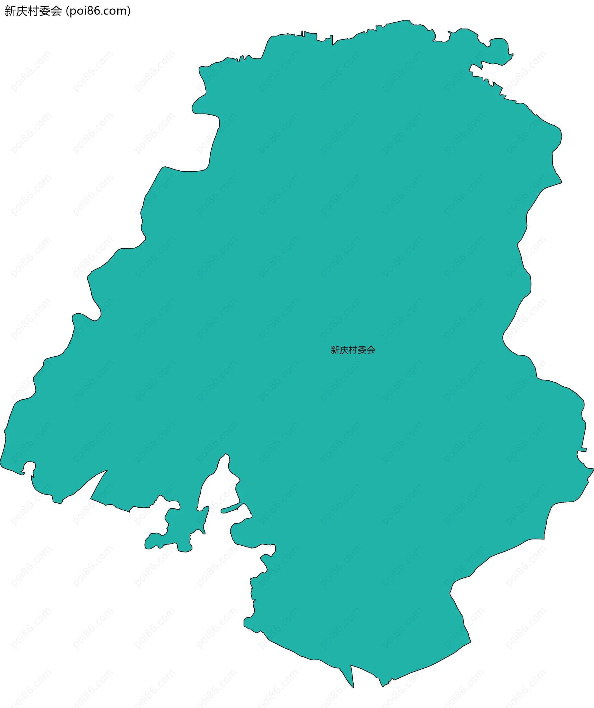 新庆村委会边界地图