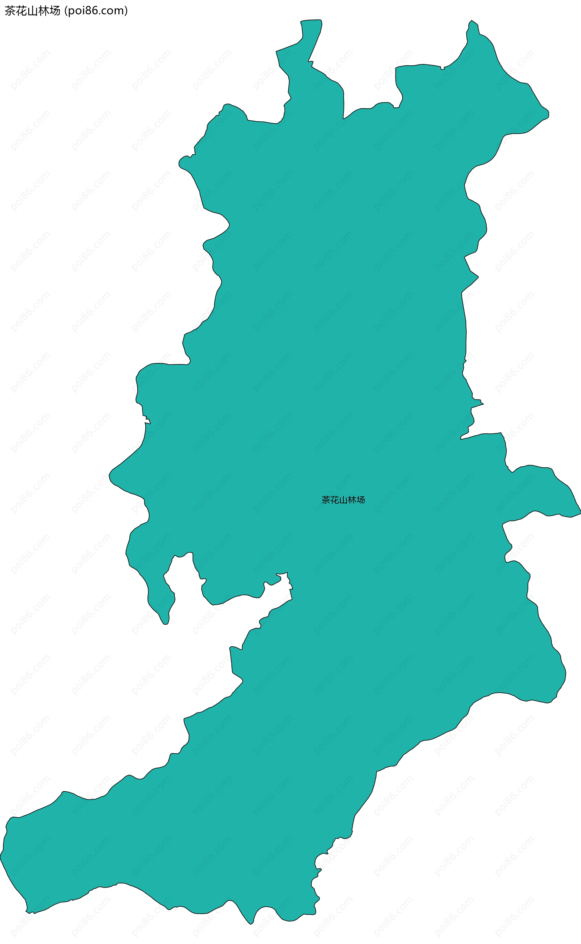 茶花山林场边界地图