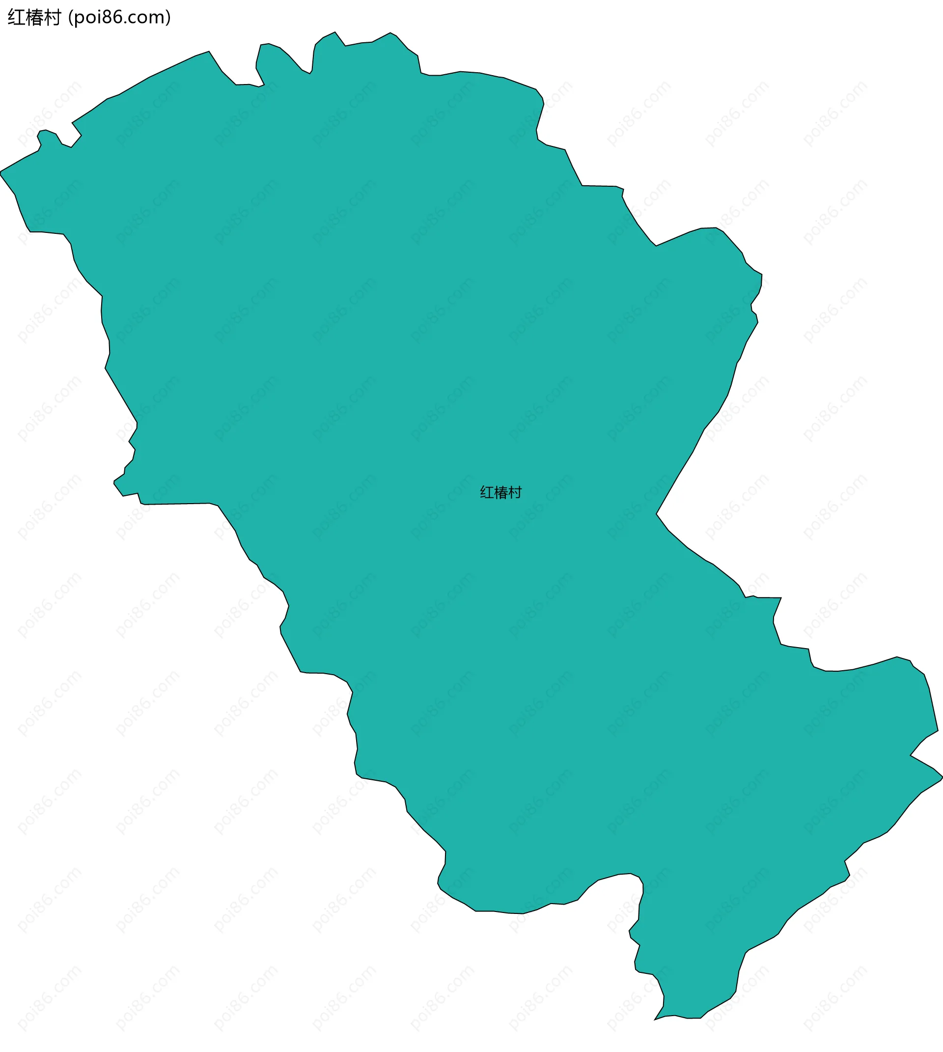 红椿村边界地图