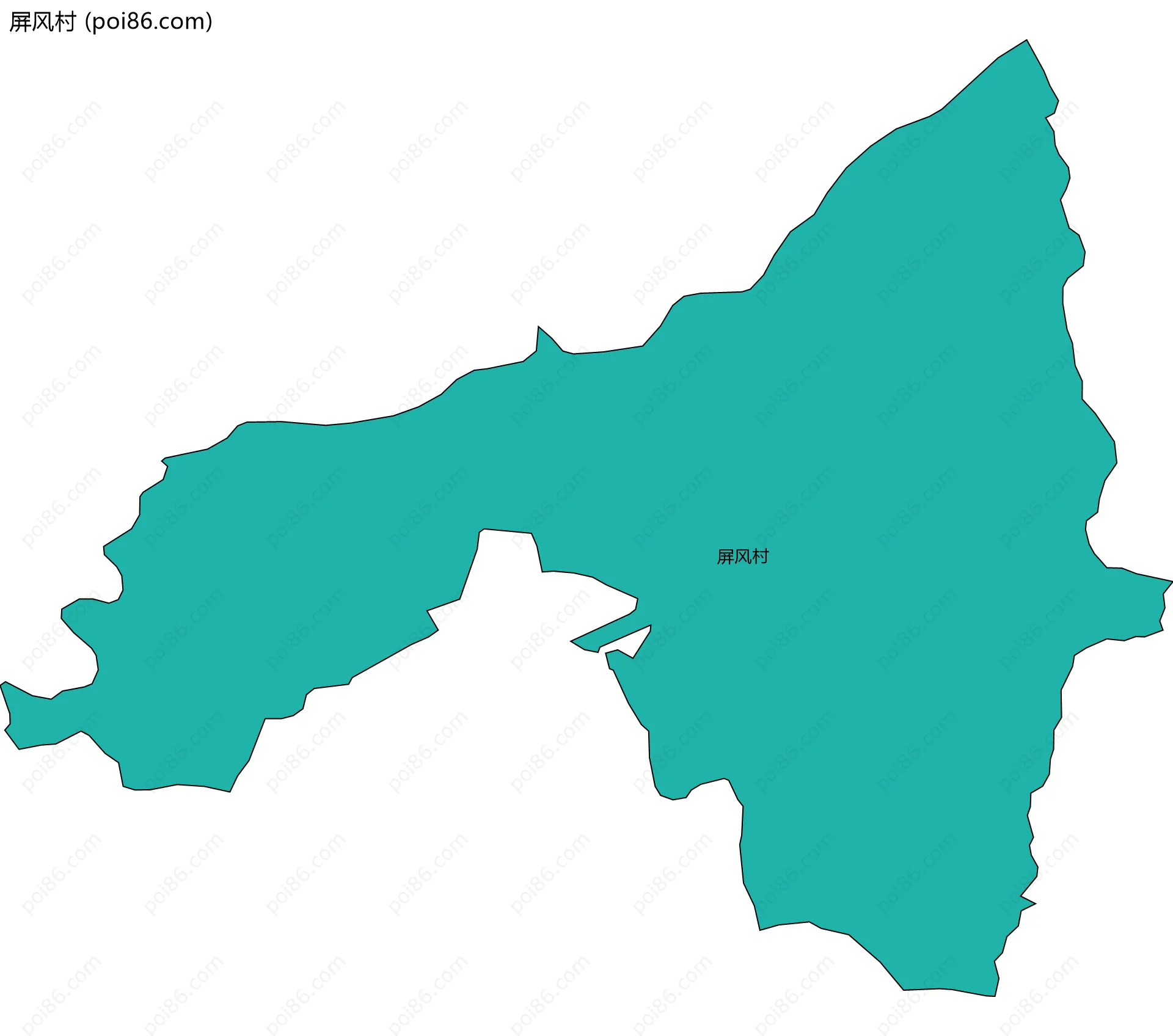屏风村边界地图
