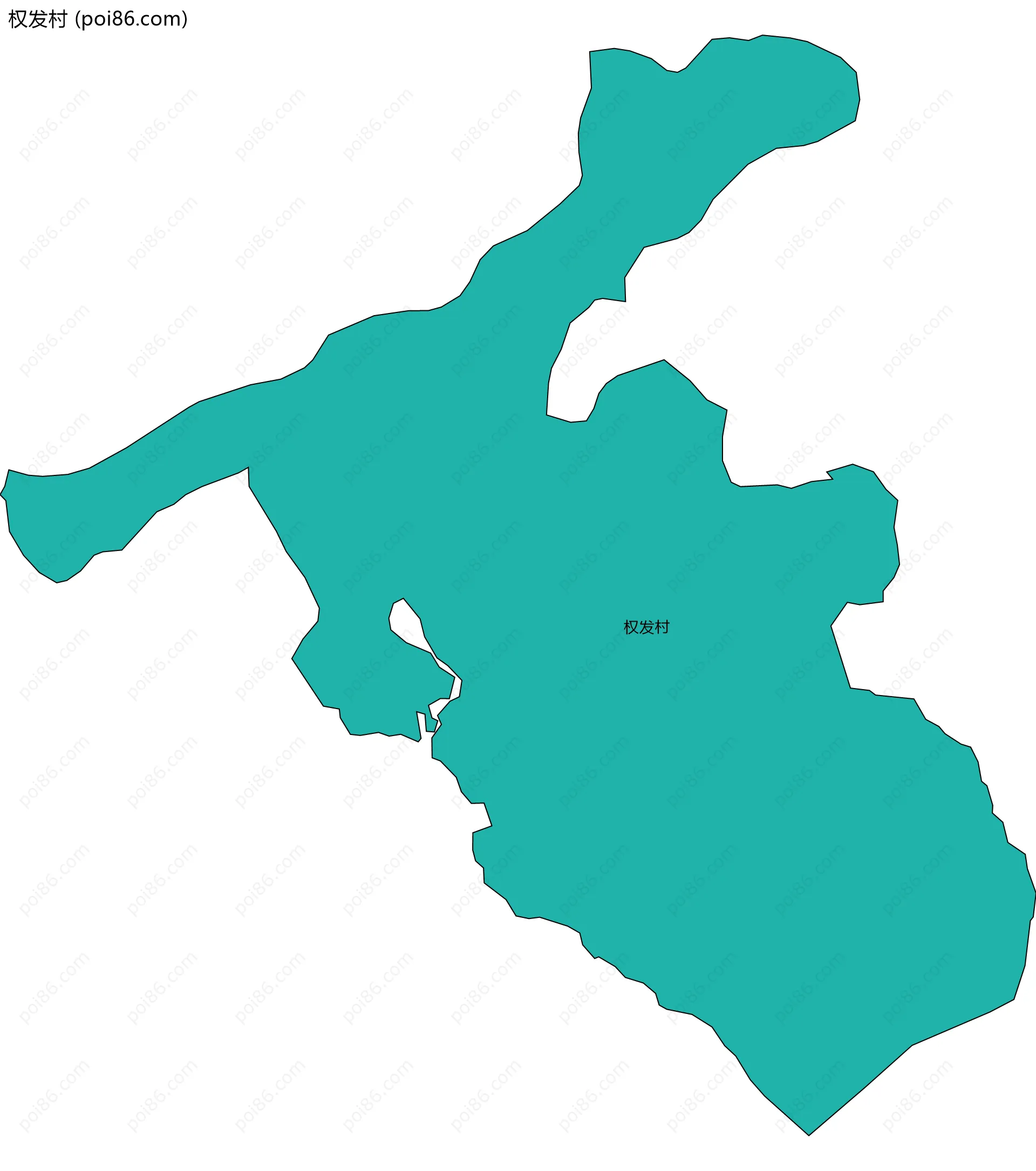 权发村边界地图
