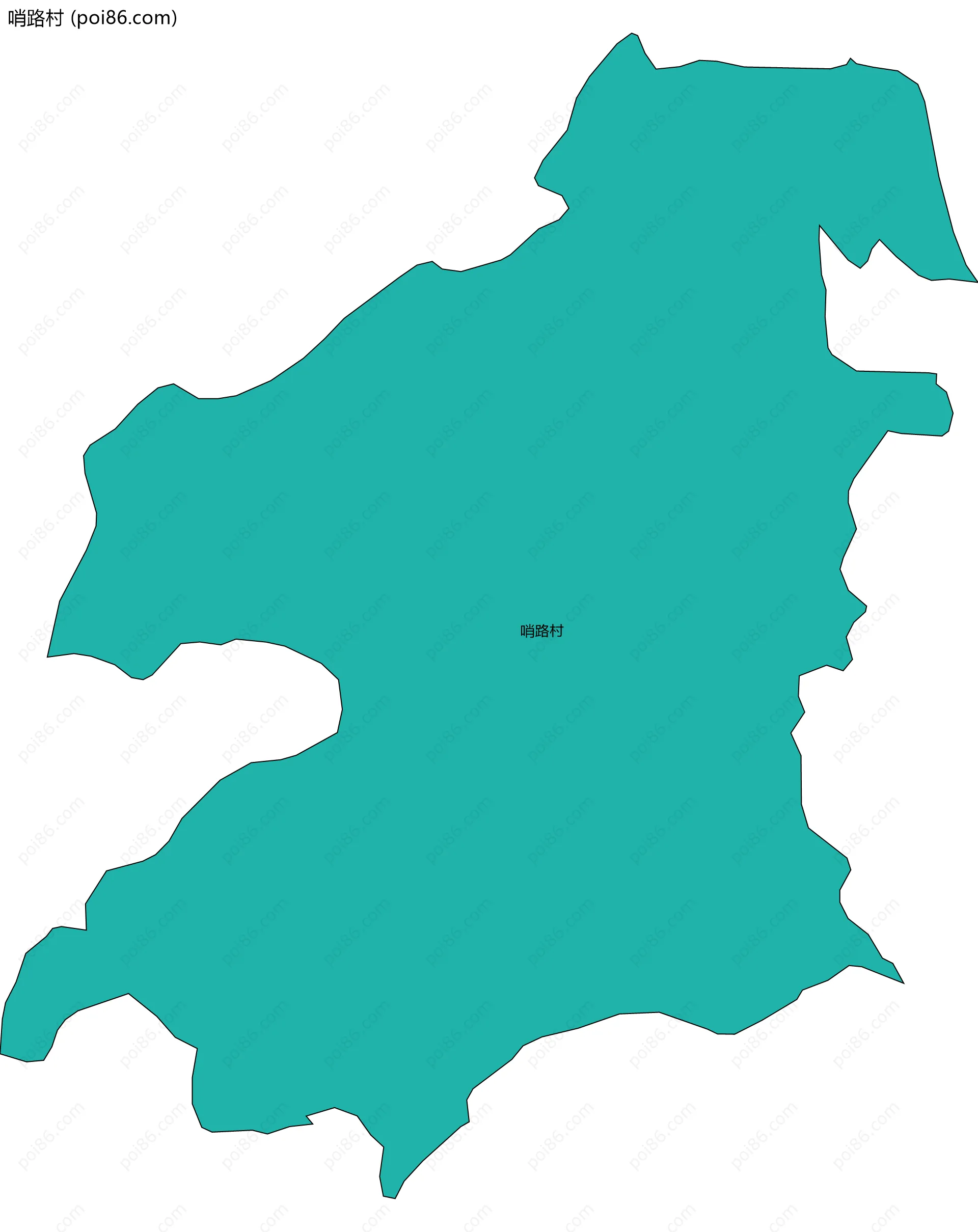 哨路村边界地图