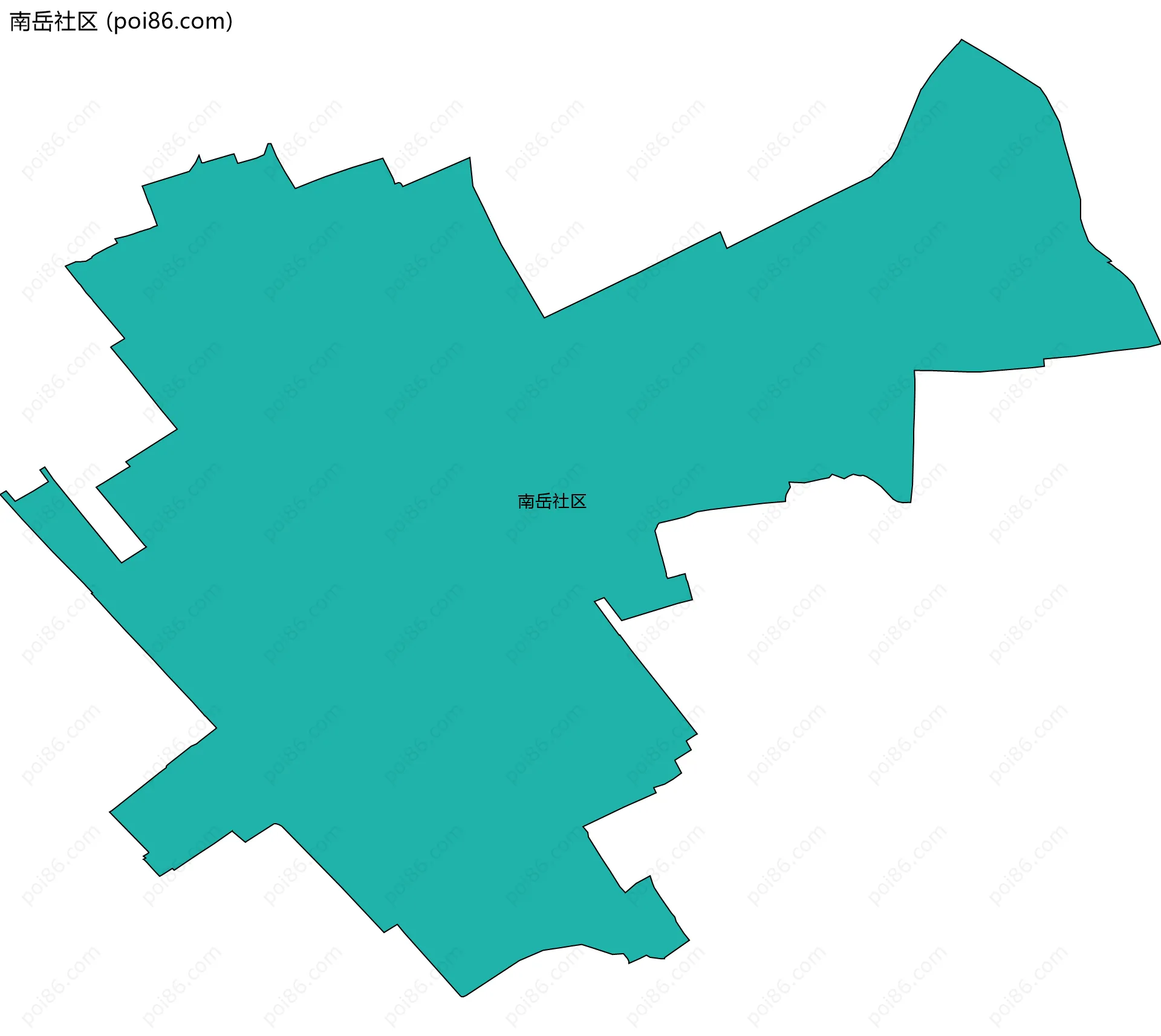 南岳社区边界地图