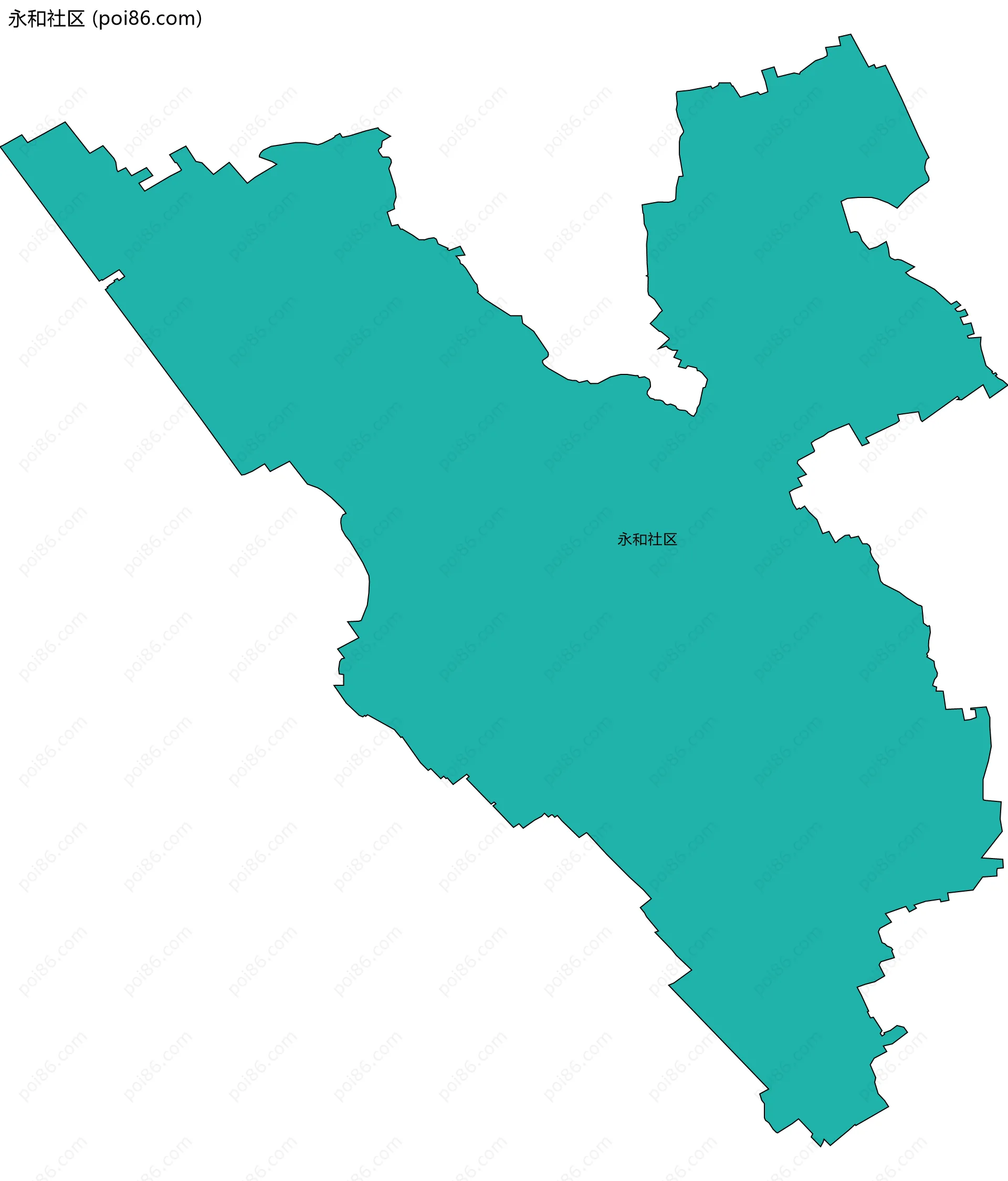 永和社区边界地图