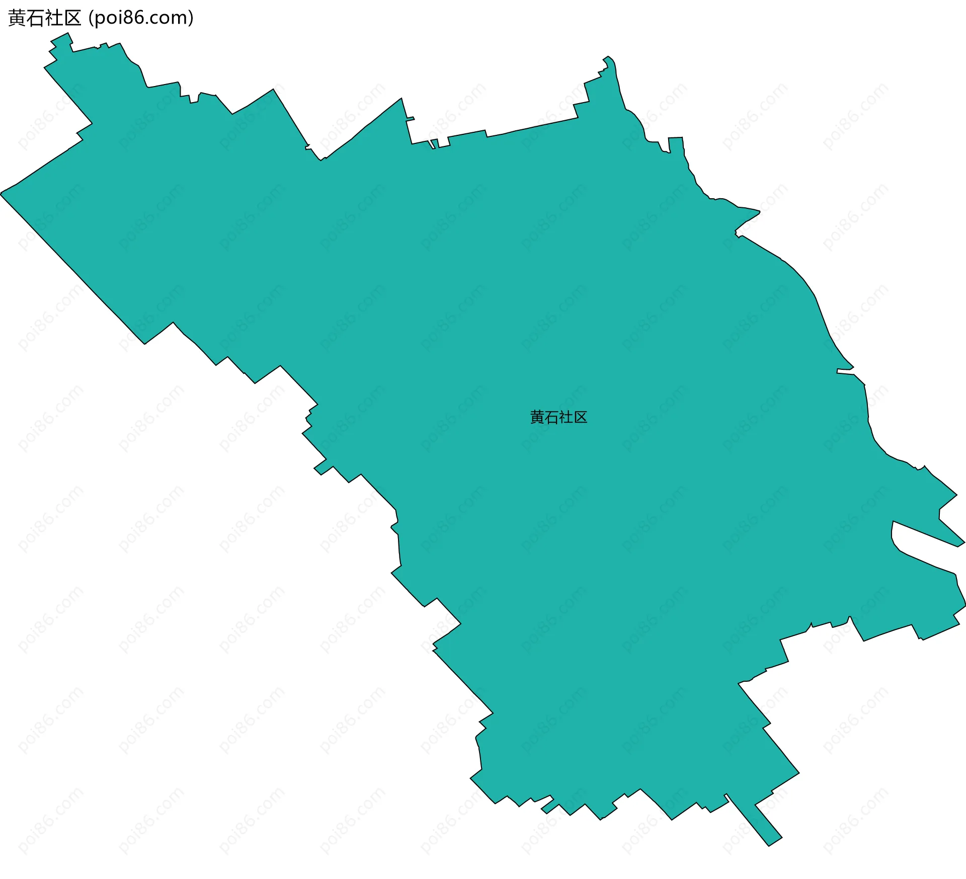 黄石社区边界地图