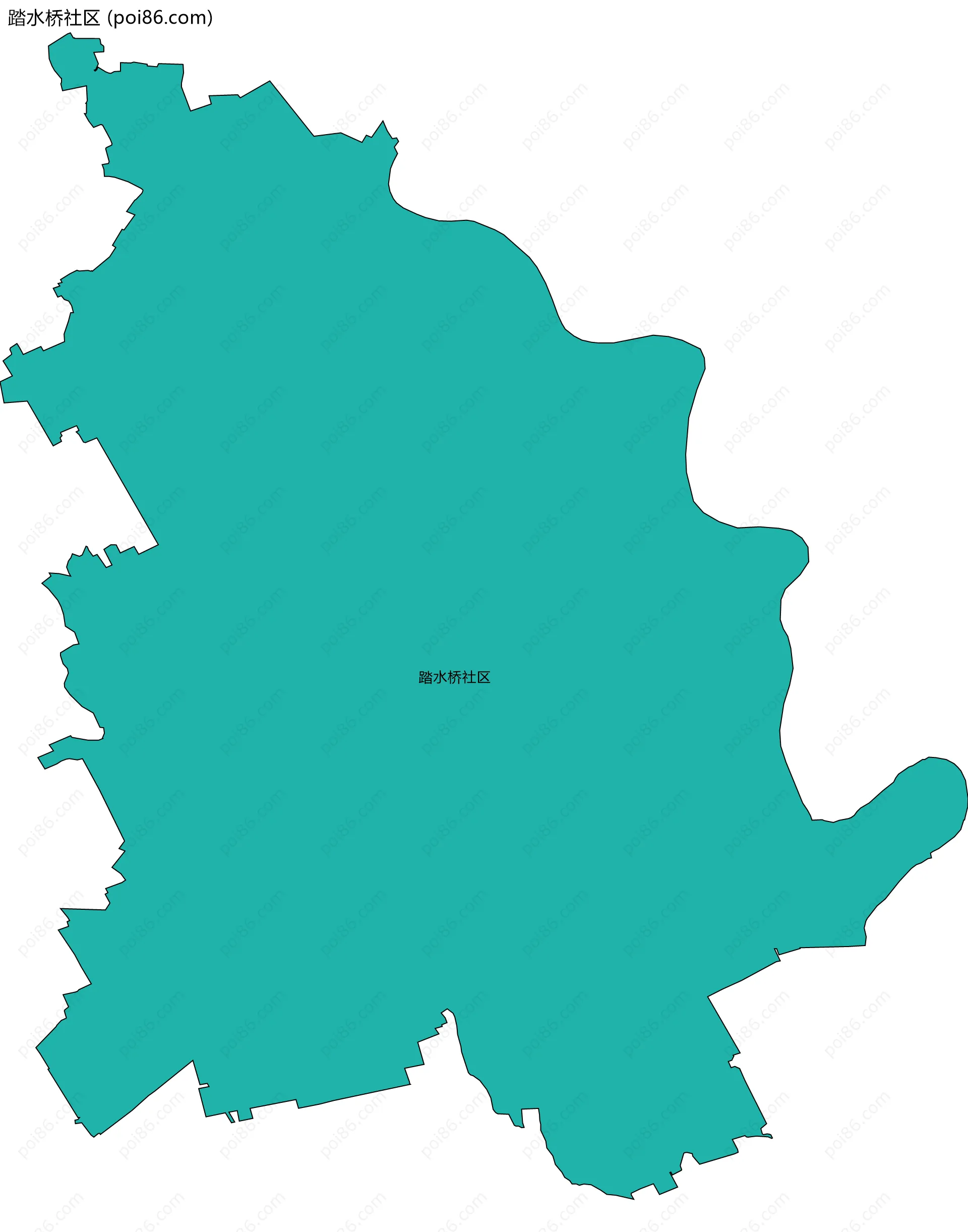 踏水桥社区边界地图