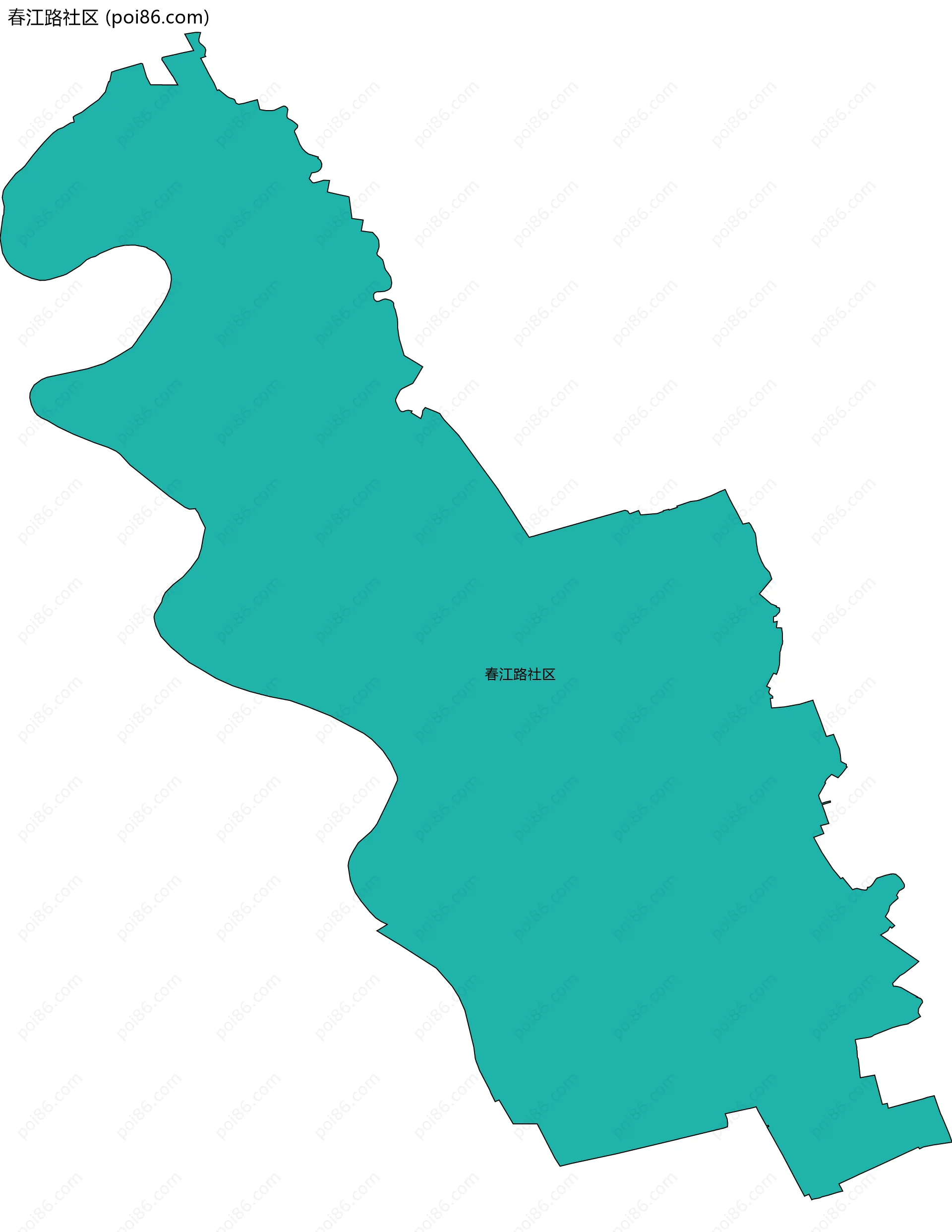 春江路社区边界地图