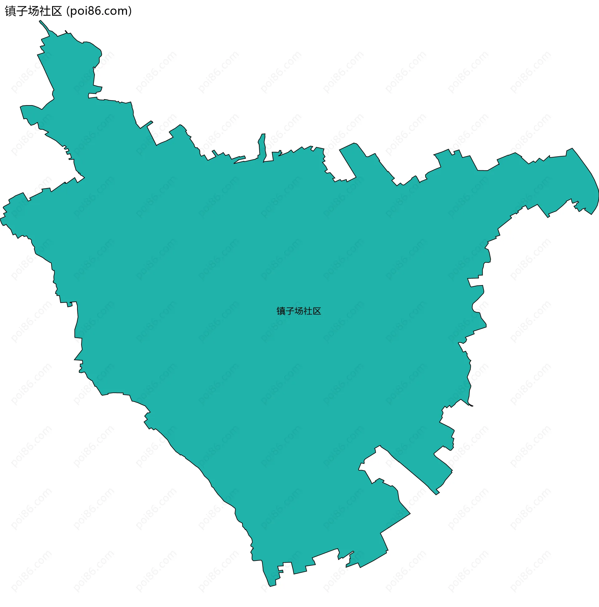 镇子场社区边界地图