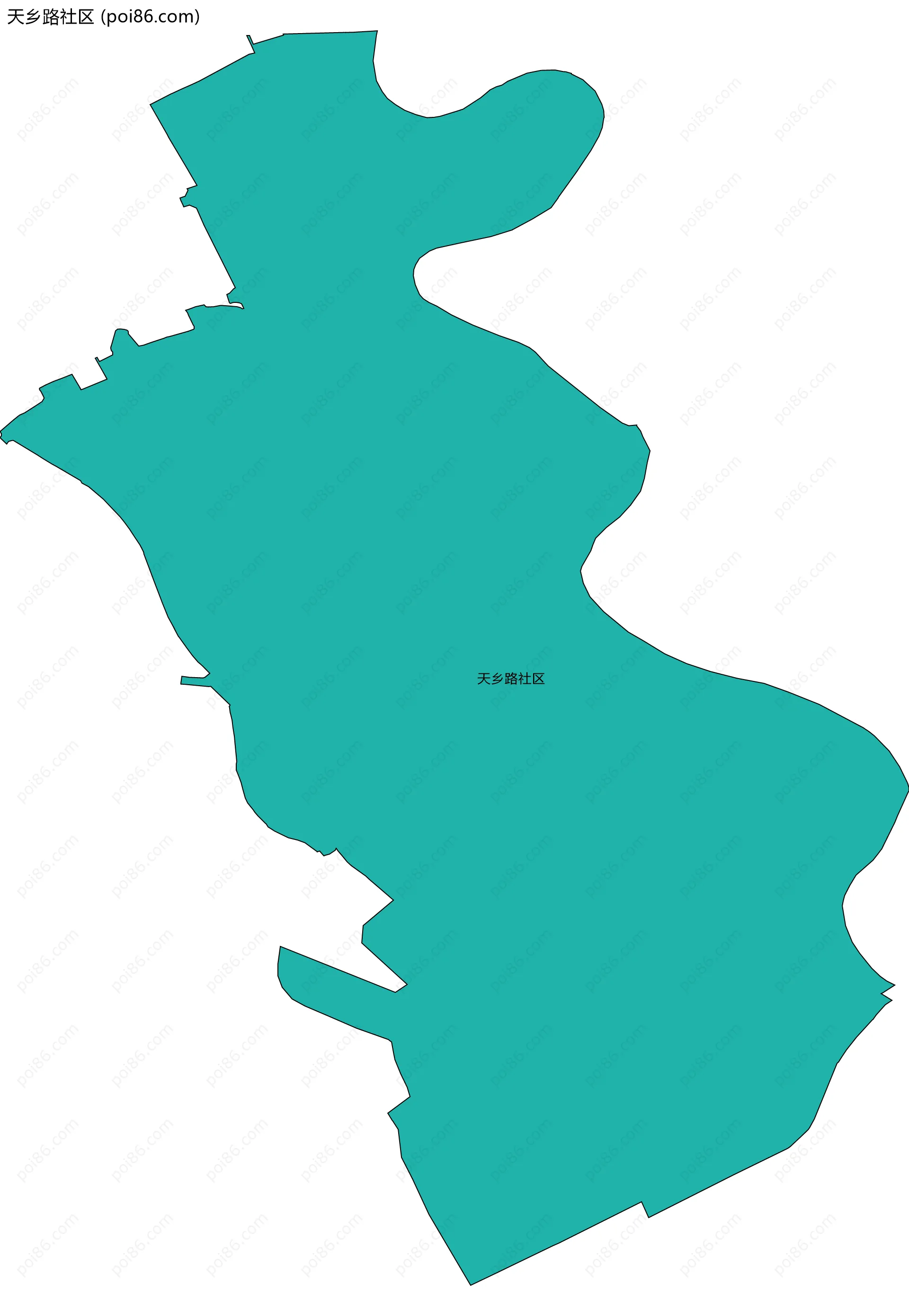 天乡路社区边界地图