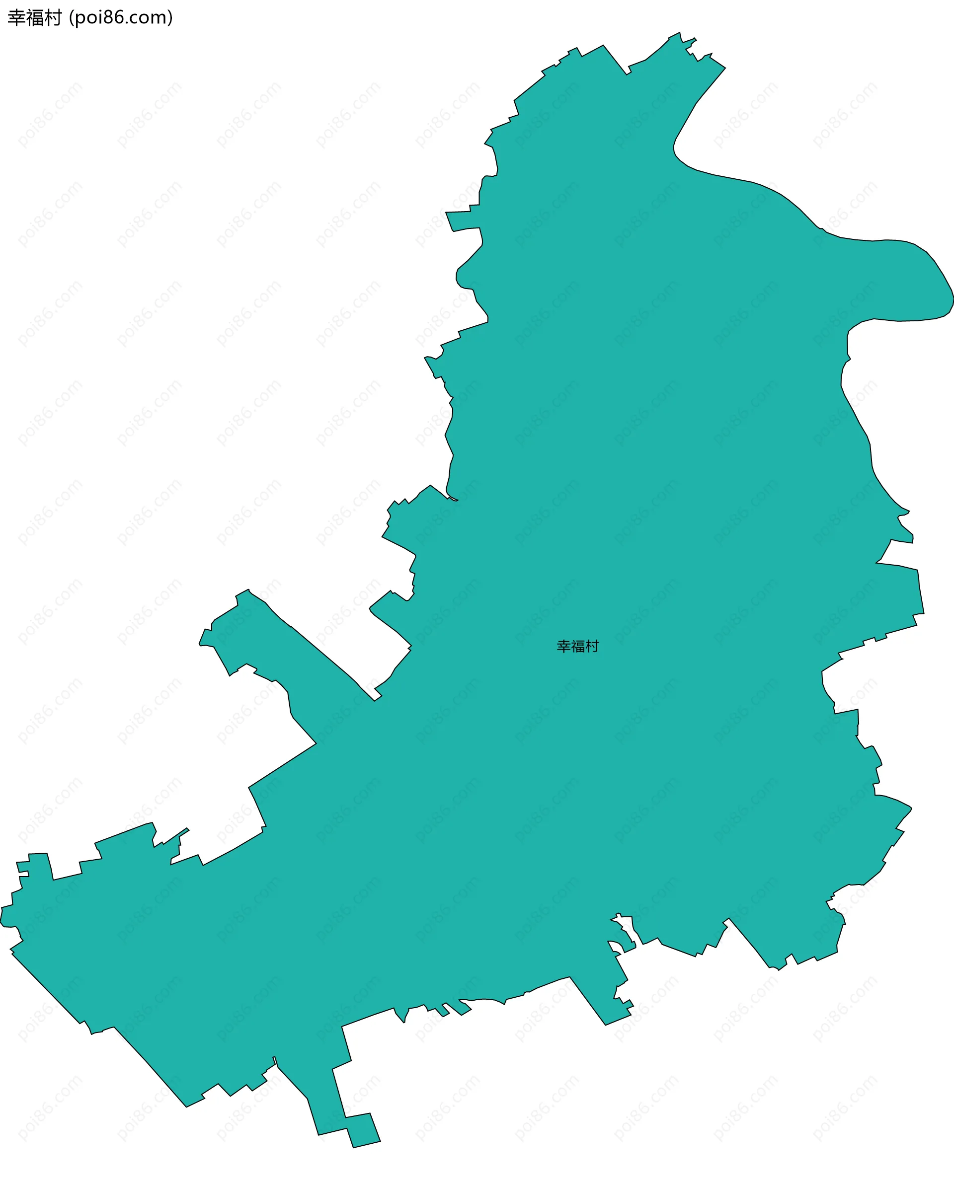 幸福村边界地图